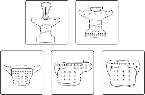 Miniatura 3 de Pañales de tela para bebé, 6 unidades + 12 insertos, ajustables, lavables y reutilizables, para bebés y niñas (3 unidades)