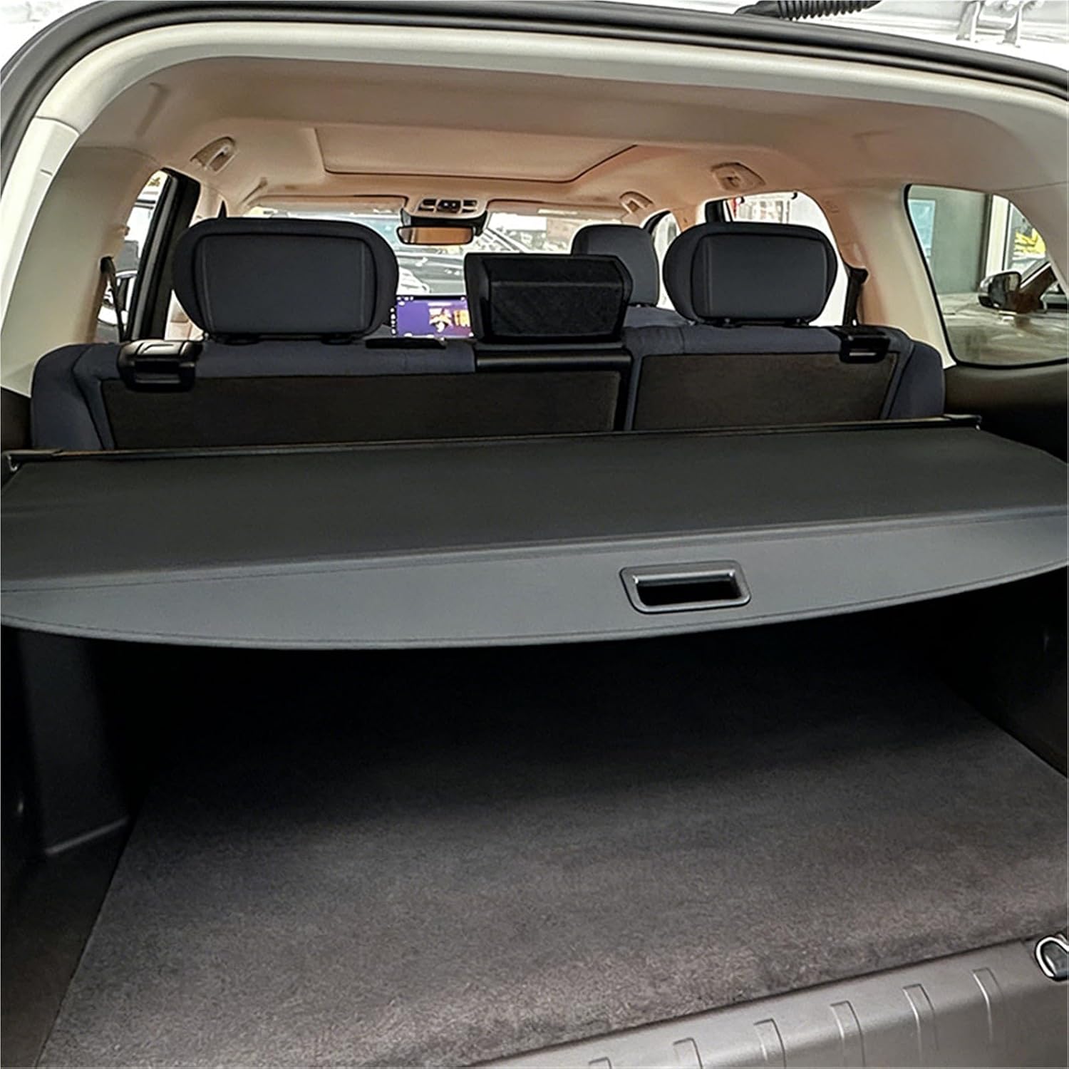 Trunk Curtain Cover Organizer for BYD Leopard 5 Car Rear Rack Partition Shelter Shield Shade Luggage Cargo(Canvas)