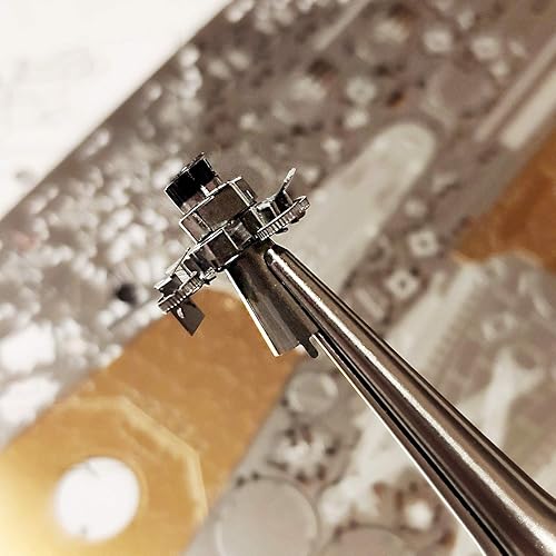 Miniatura 3 de Engineer Compact Precision Alicates de punta larga compactos (punta de aguja), grado profesional, ESD seguro con mordazas de acero al carbono.