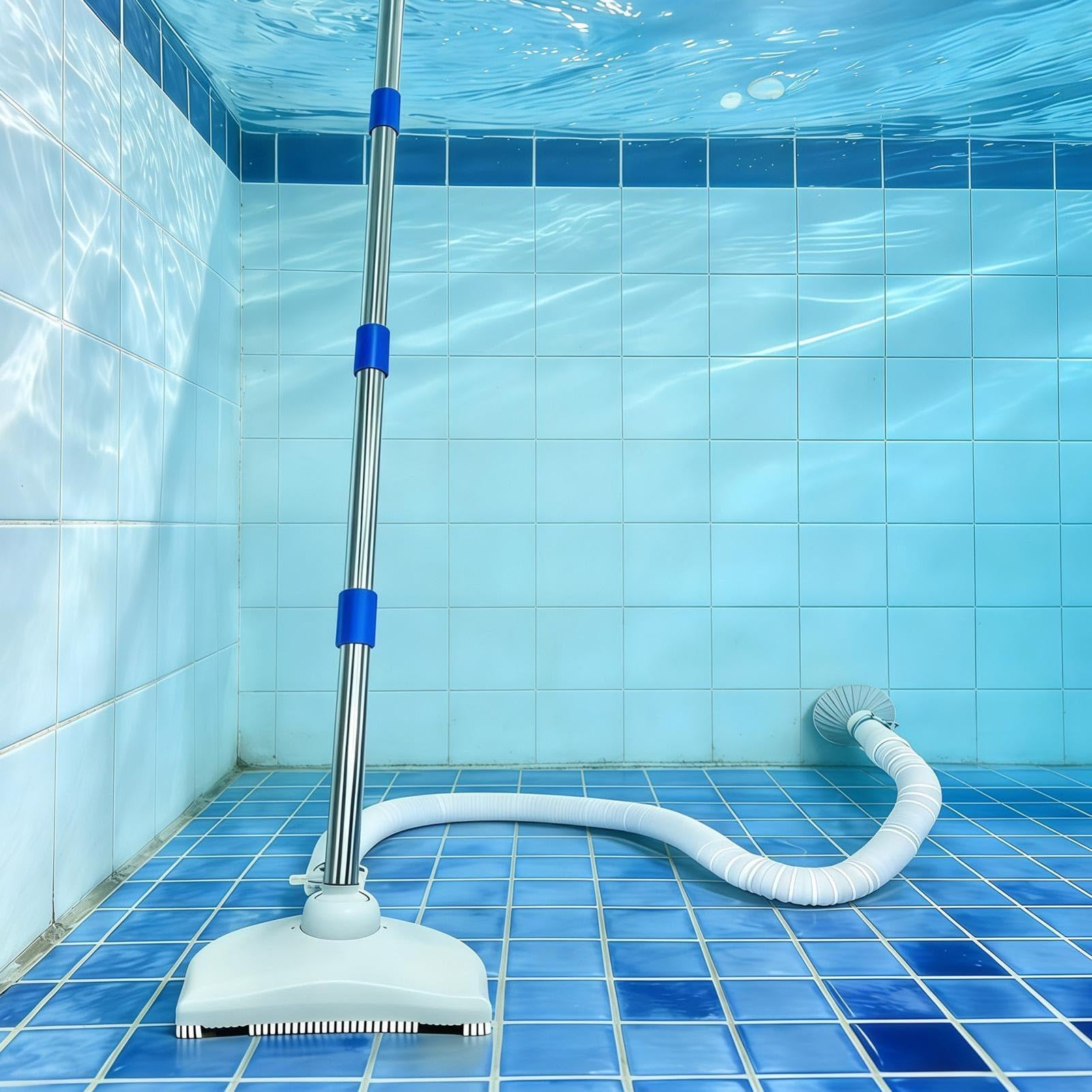 Aspiradora Para Piscinas Limpiador Manual Ajustable Con Manguera | Limpiadores De Piscina Por Succión para exterior, interior, jardín, casa, muelle, suelo, natación, mantenimiento y seguridad