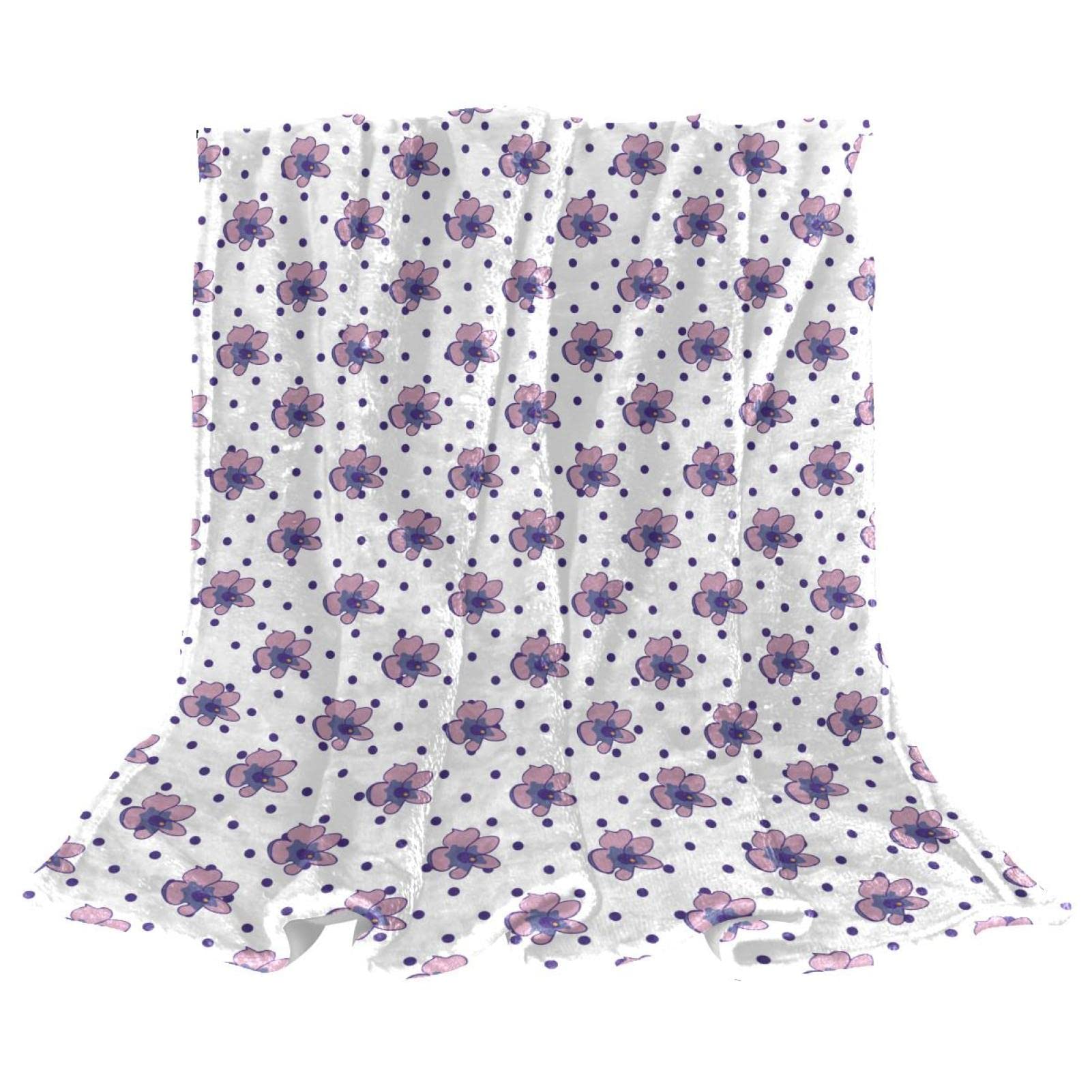 Couvre-lit enfant doux violet floral et couverture de lit moelleuse