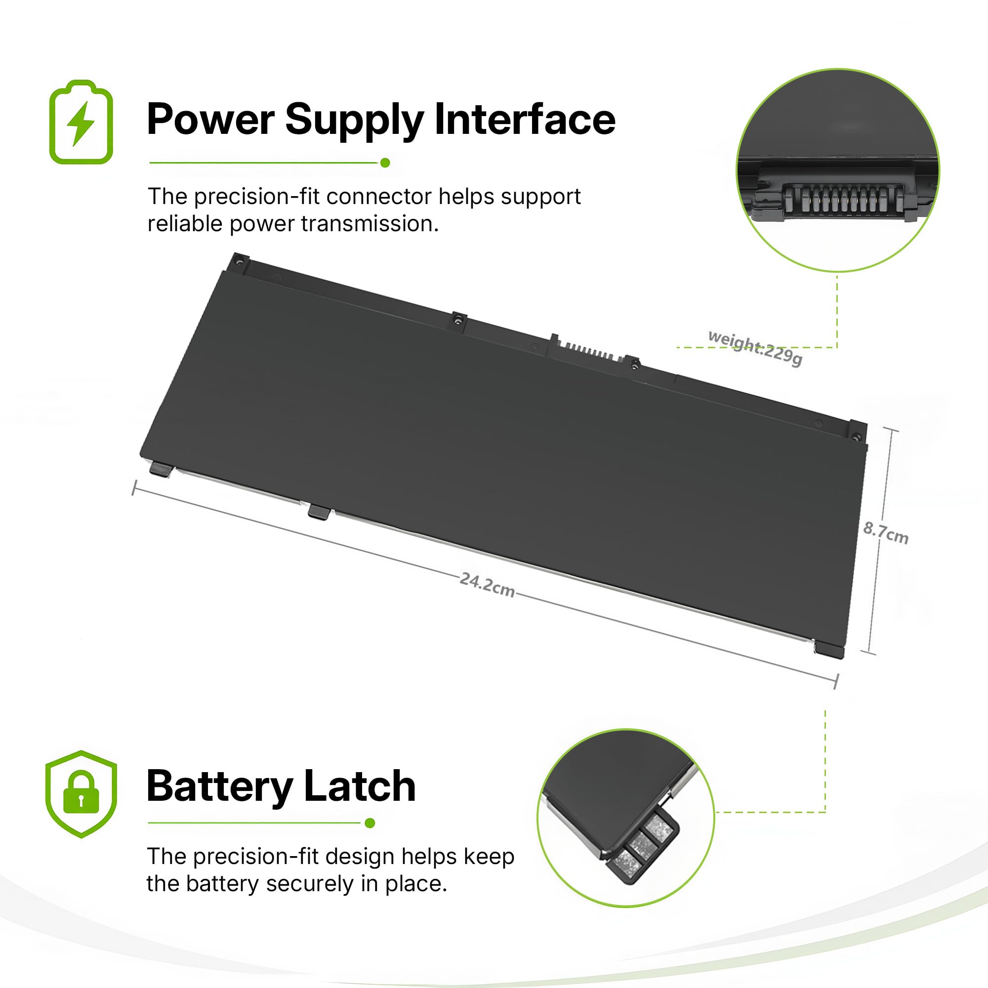 Ordinateur Portable Akku SR03XL L08855-855 pour HP Envy X360 15-CN0000TX Pavilion 15-CX0074TX 15-CX0058WM 15-cx0010nw 15-cx0xxx 15-cx0006nf 15-CX 11.55V 4550mAh 52.5Wh