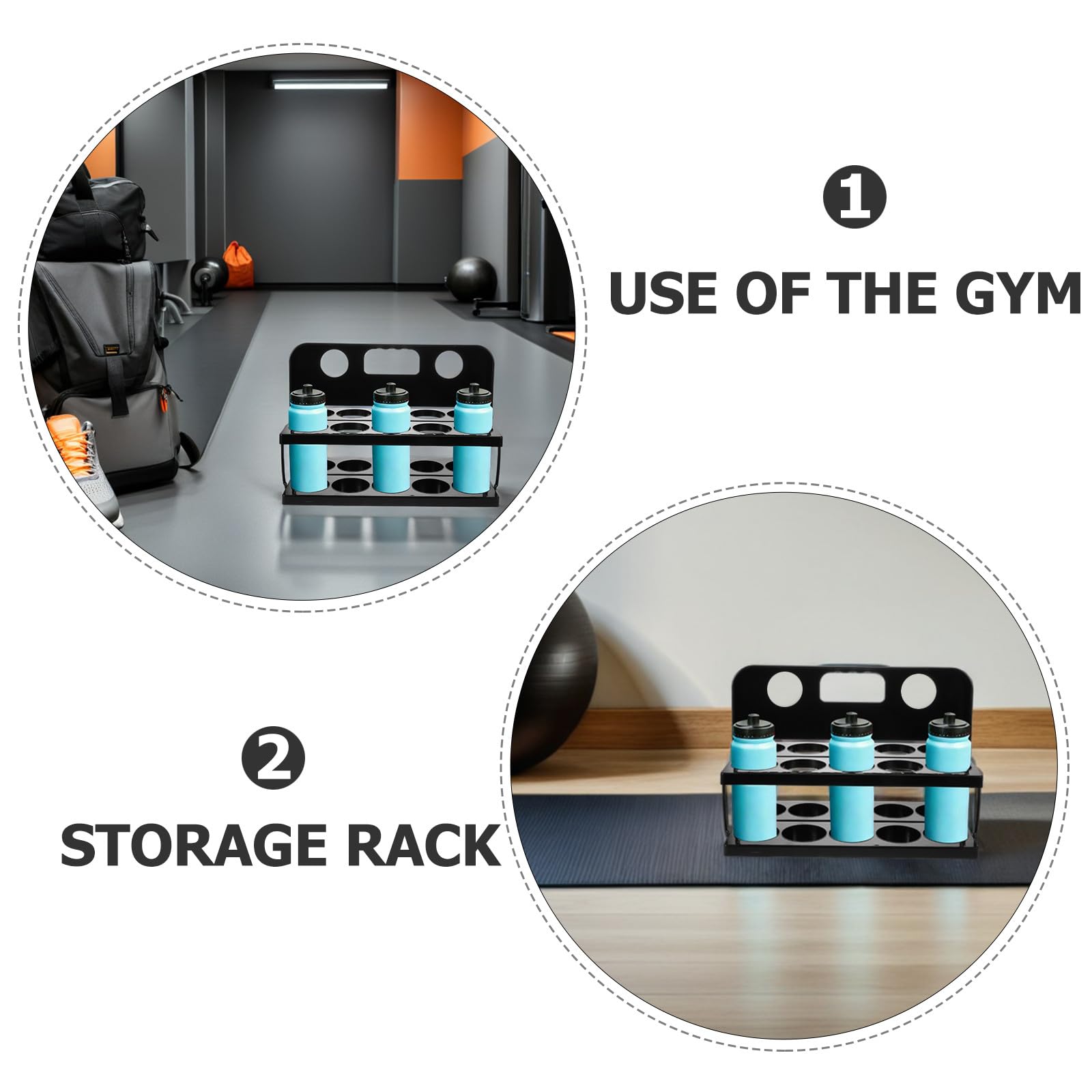 Porta bevande pieghevole con maniglia - Organizzatore per bottiglie d'acqua in plastica con 10 scomparti - Porta bevande portatile riutilizzabile nero per bar, feste, campeggio, ristoranti