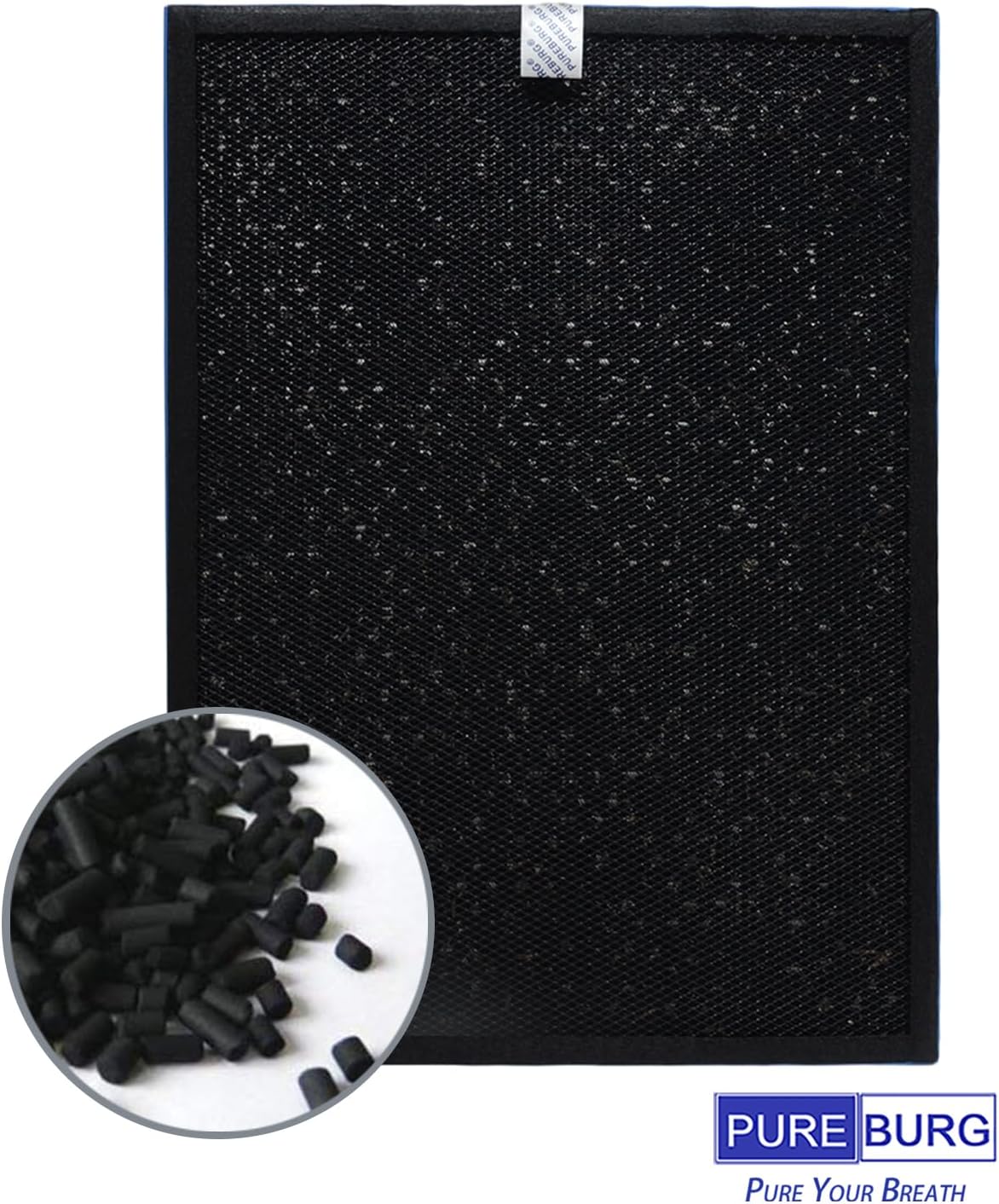 PUERBURG Replacement Filter Compatible with WISESKY WS460A Air Purifier, 2-Pack H13 HEPA + Activated Carbon 2-IN-1 3-Stage Filtration