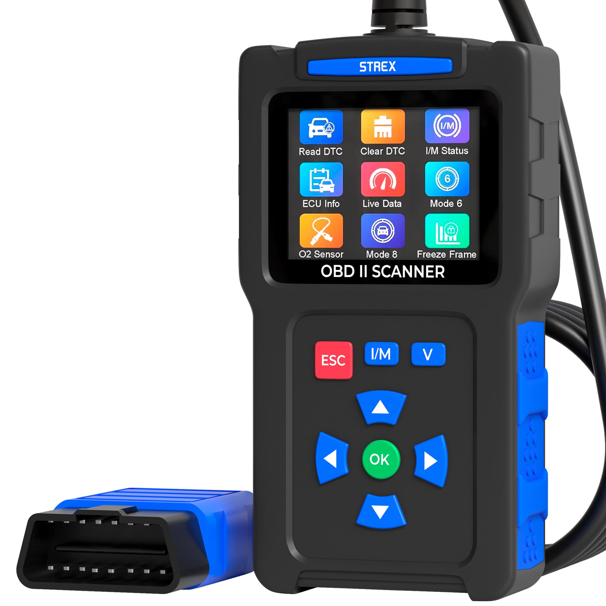 Strex OBD2 Scanner - OBD - Lettura automatica - Rimozione Malfunzionamento - Lingua IT - Auto Scanner - Diagnostica Attrezzature Per Auto - Malfunzionamento del motore