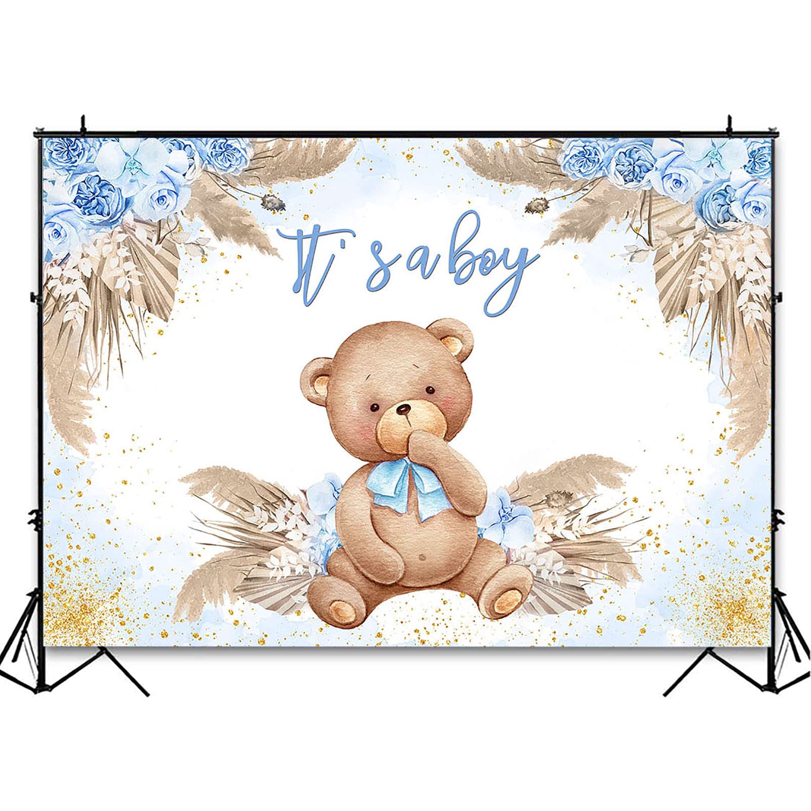 Toile De Fond Bohème Ours Révélation Sexe Avezano 2,1x1,5m - Décoration Photographie Rose Bleu