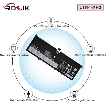 L19M4PH2 L19C4PH2 Laptop Battery for Lenovo Ideapad Yoga 9-14ITL5 82BG Yoga 9i (14inch) 2-in-1 C950 9-14ITL5-82BG001AUK 82BG00DRUE Series SB10Z33894 5B10Z33895 5B10Z33896 SB10Z33898 7.68V 60Wh 7820mAh