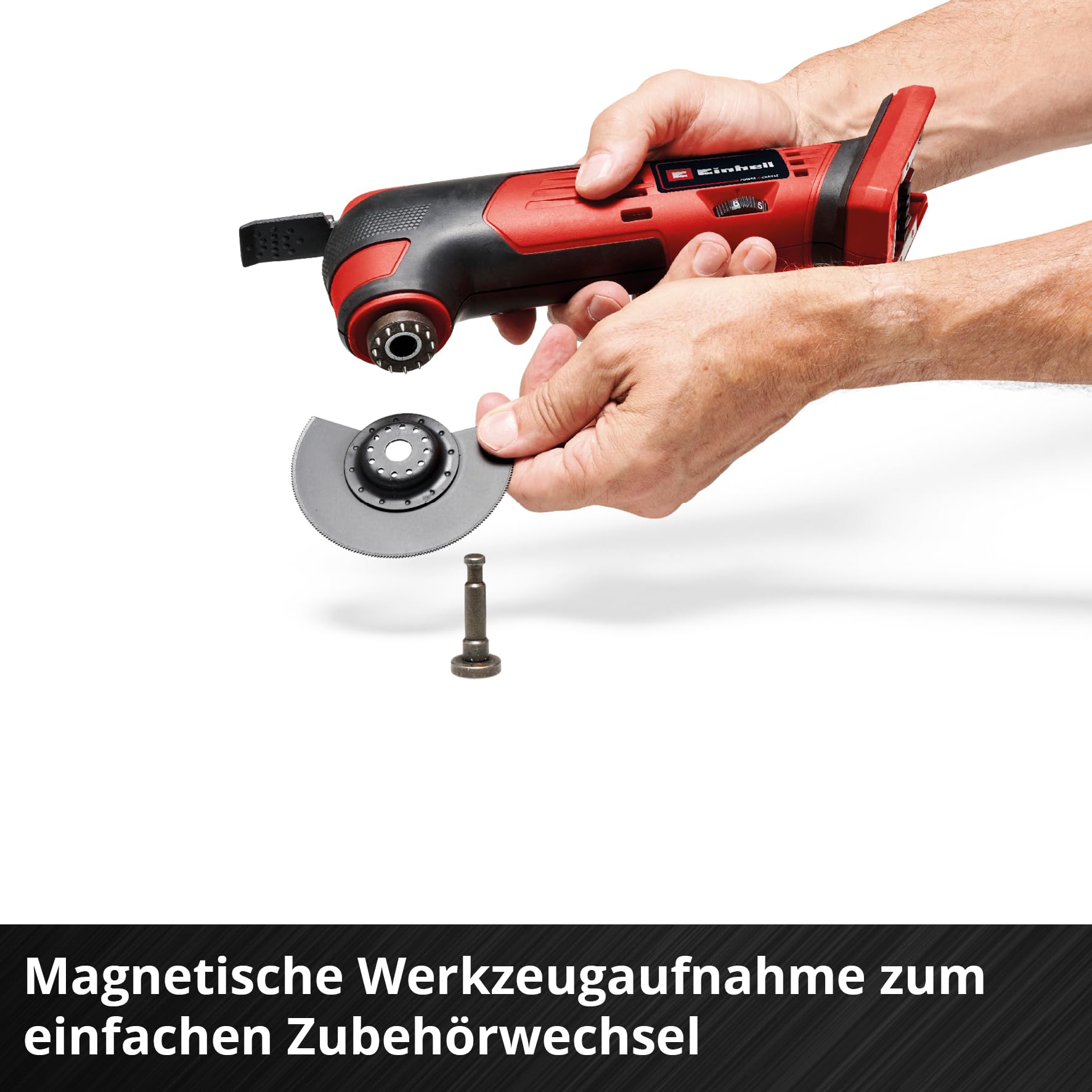 Einhell Akku-Multifunktionswerkzeug TE-MG 18/1 Li - Solo Power X-Change (18 V, 3 Funktionen, magnetische Werkzeugaufnahme, Drehzahlelektronik, inkl. Zubehör, ohne Akku)