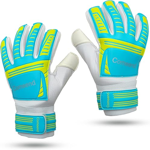 Guantes de portero 1 par de guantes de portero de fútbol con fingersave para jóvenes y adultos