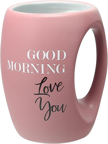 Pavilion - Taza de café grande de 16 onzas con texto en inglés Good Morning Love You, tazas para calentar las manos, tazas para mamá, abuela, Pavilion - Taza de café grande de 16 onzas con texto en inglés Good Morning Love You, tazas para calentar las manos, tazas para mamá, abuela,