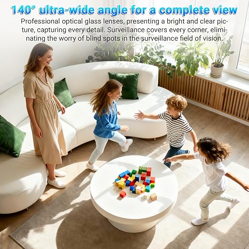 Miniatura 5 de Mini cámara oculta 4K, cámara de seguridad WiFi de doble banda de 2.4 GHz con detección humana AI, visión nocturna, almacenamiento en la nube/SD