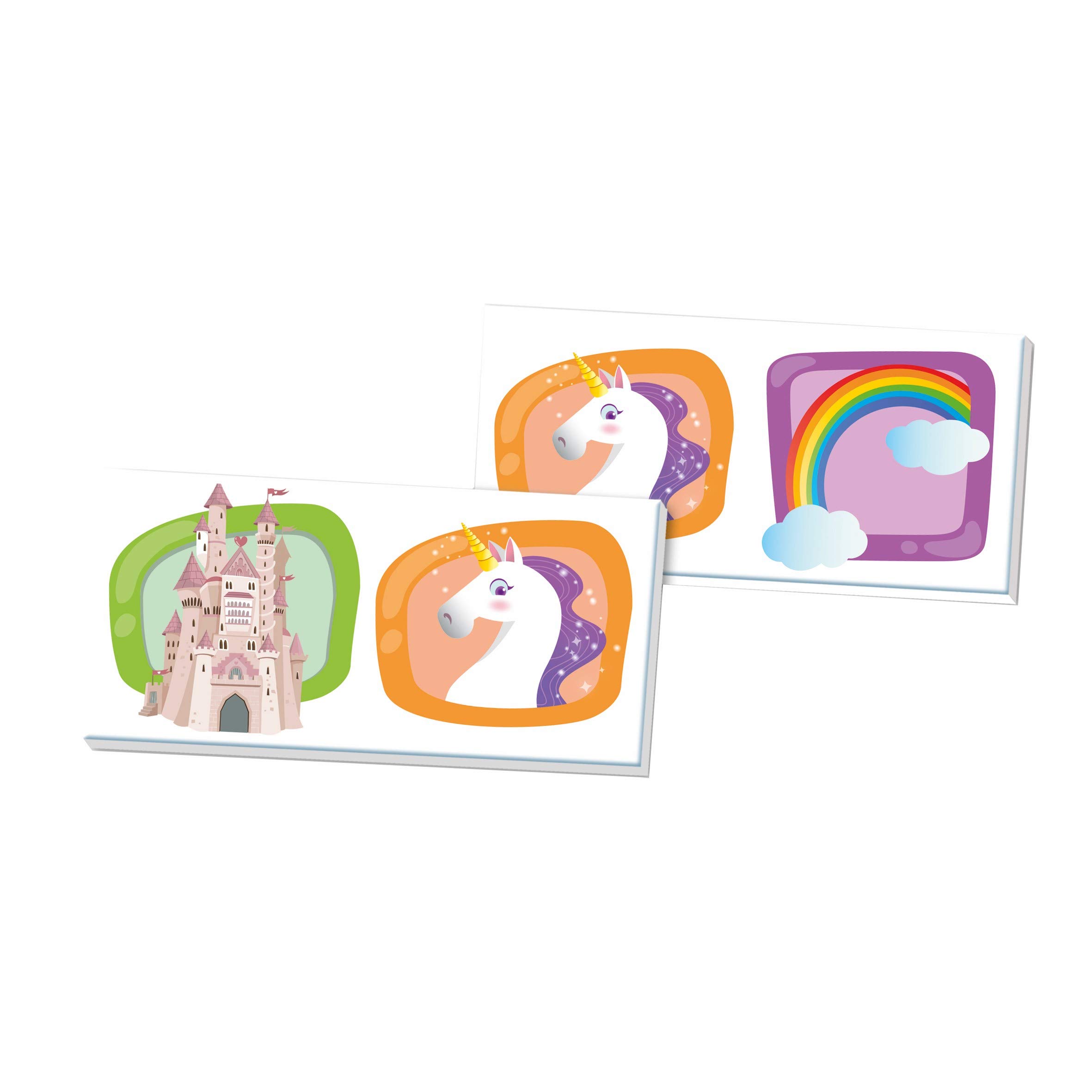 Clementoni Domino Pocket Licorne 18033 - Jeu Domino Enfant Multicolore