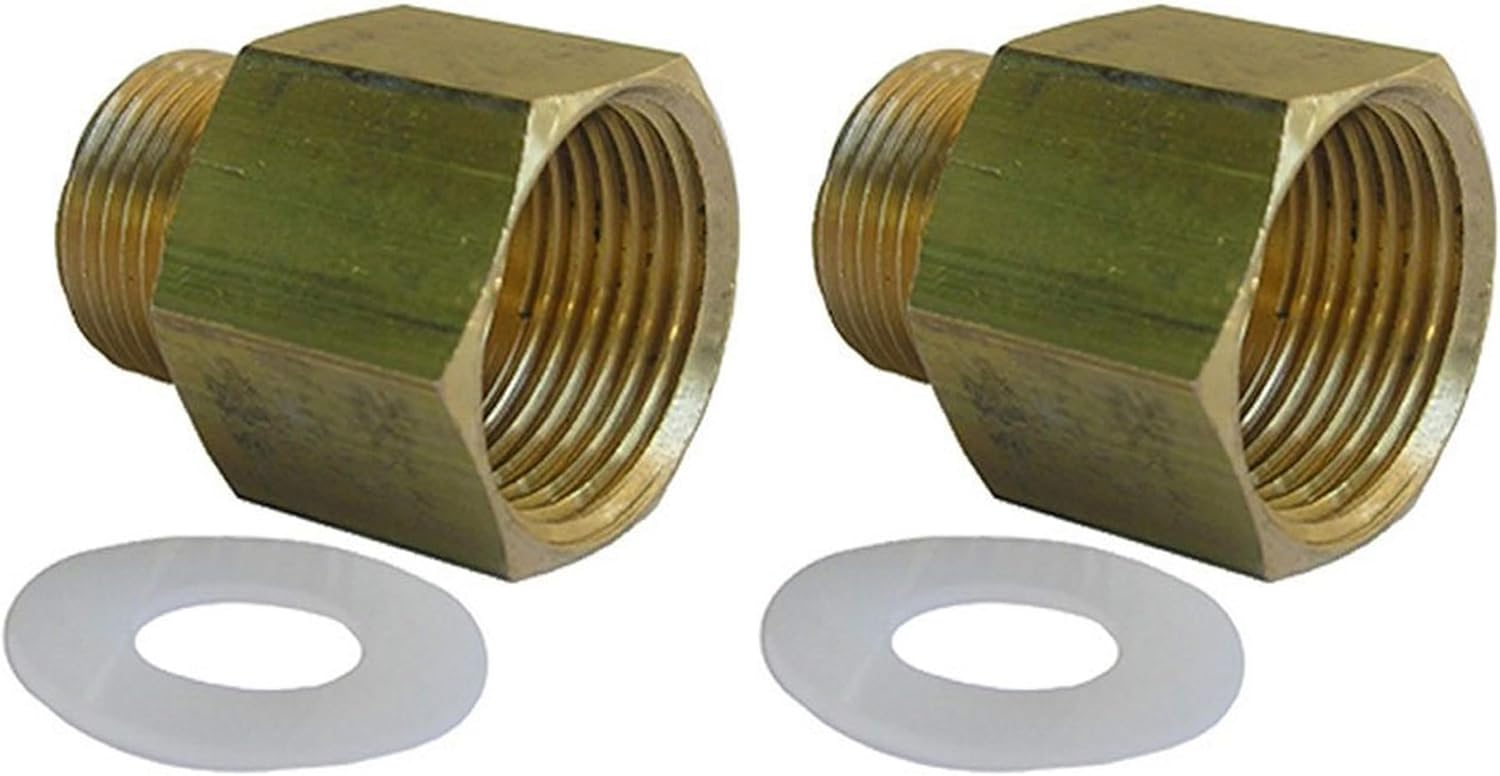 LASCO 17-6693 3/8-Inch Female Fine Thread Flare by 3/8-Inch Compression Brass Adapter