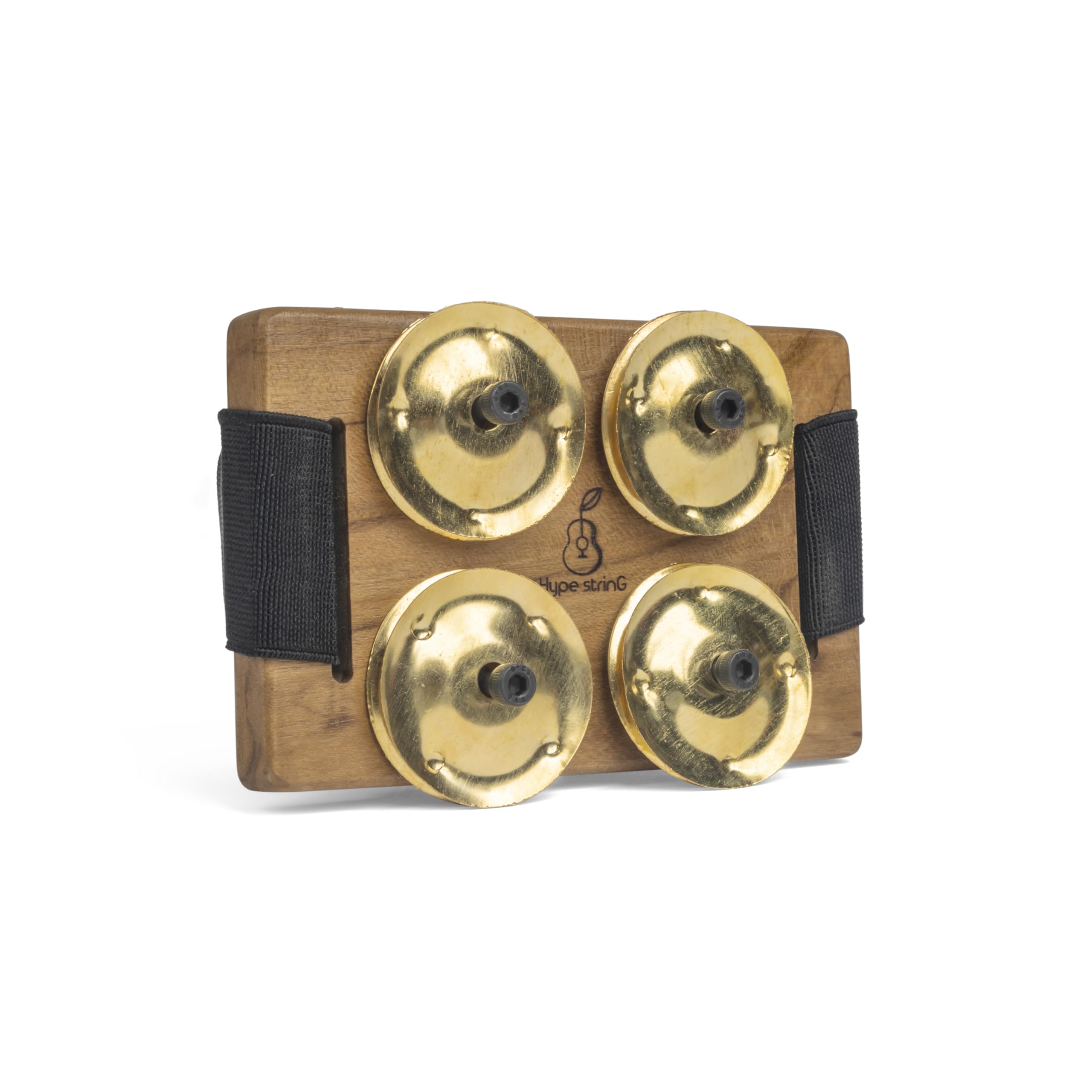 Foot Tambourine Jingles With Wooden Base and Brass Jingles || Perfect for Cajon, Guitar or Other Instruments Players