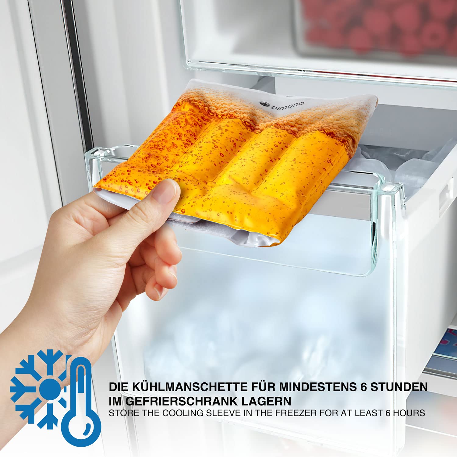 Enfriador de botellas Dimono® Enfriador térmico de champán para vino espumoso, vino y co. (Manguito de refrigeración)