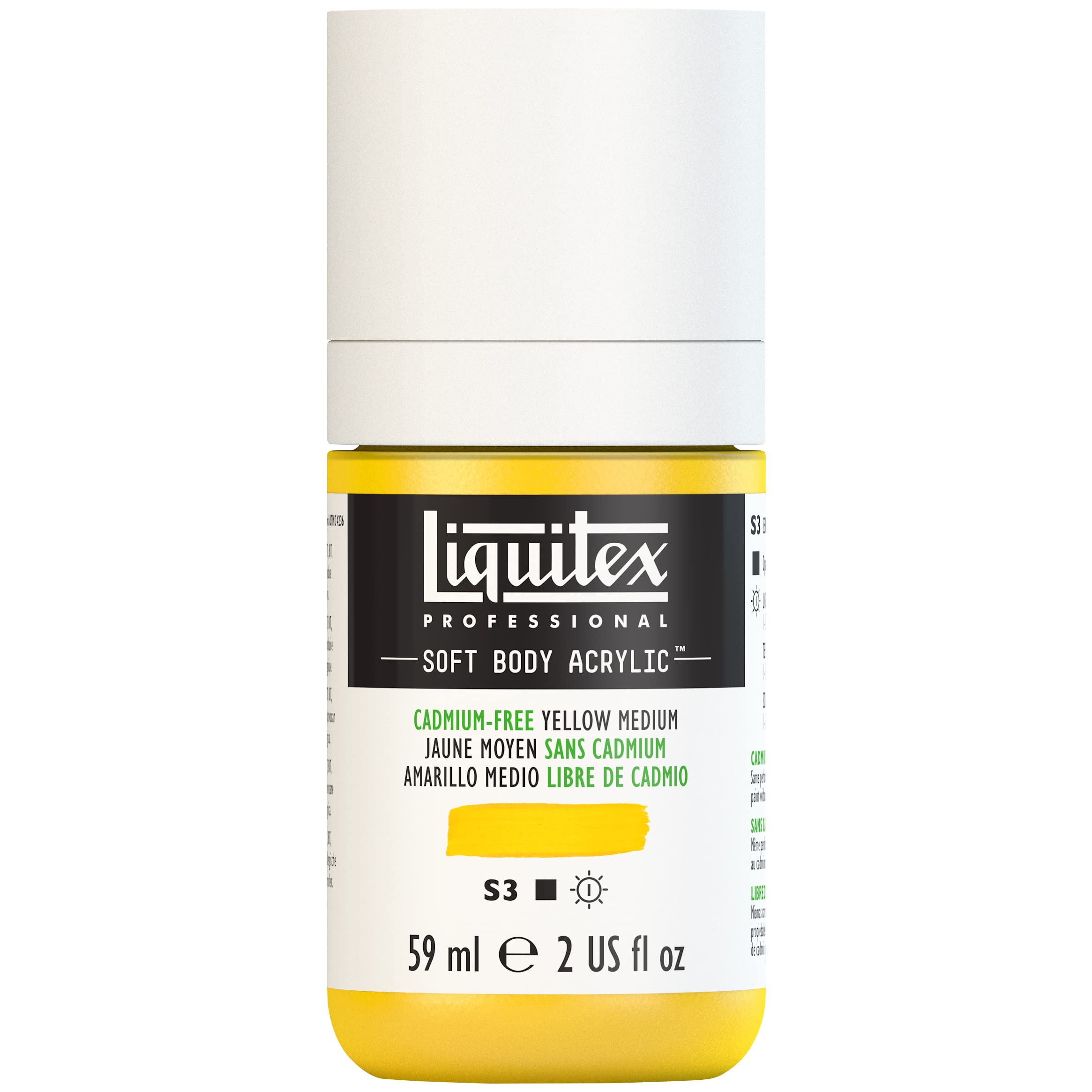 Liquitex Acrylic Paint, Cadmium Yellow Medium, 59ml Dosierflasche