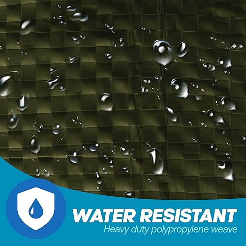 Miniatura 4 de Bolsas de arena vacías de color verde militar con lazos (paquete de 100) de 14 x 26 pulgadas, bolsas de arena de polipropileno tejido, bolsas de