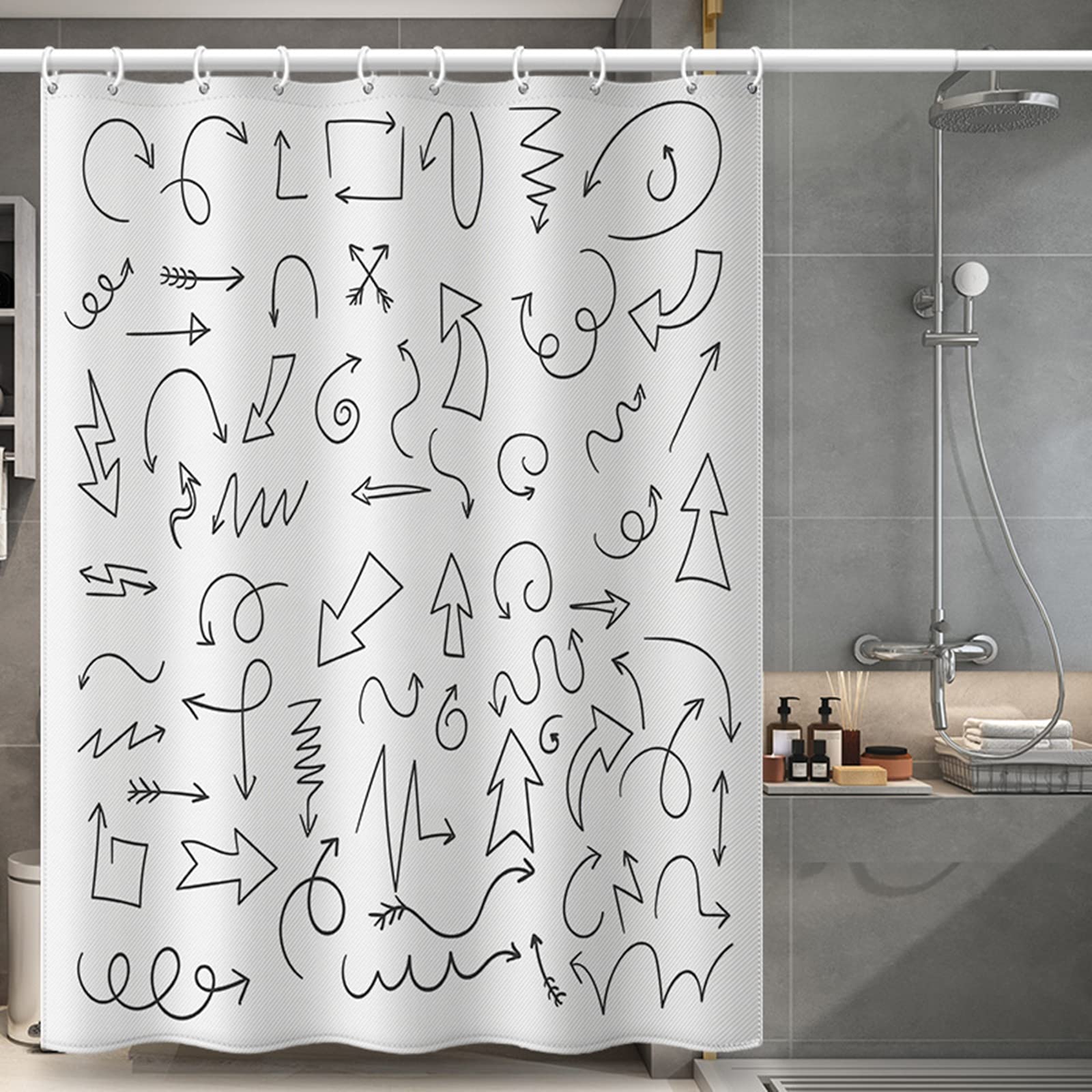 Rideau douche anti moisissure pour garder une salle de bain propre 200x180