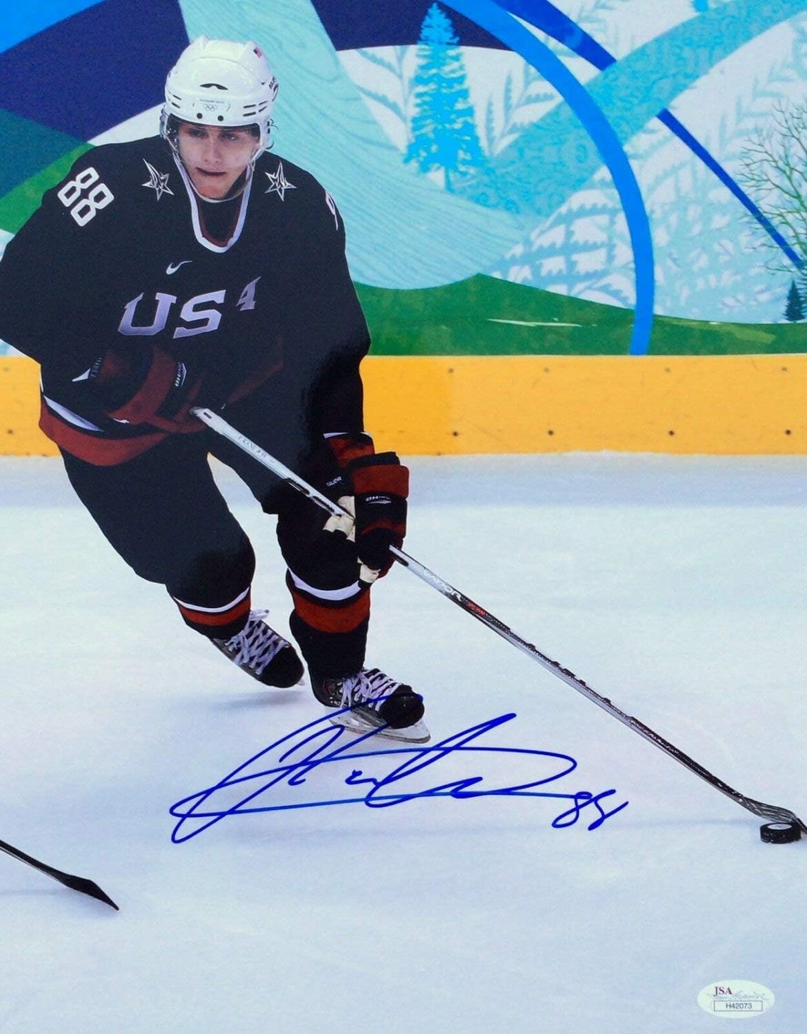 Authentic Autographed Patrick Kane Usa Olympics Sochi 11x14 Photo JSA