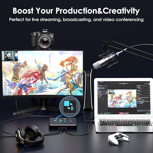 Miniatura 6 de Conmutador de transmisión en vivo HDMI, tarjeta de captura de video 4K 60HZ USB c HDMI a USB 3.0 captura de video para transmisión, podcasting,