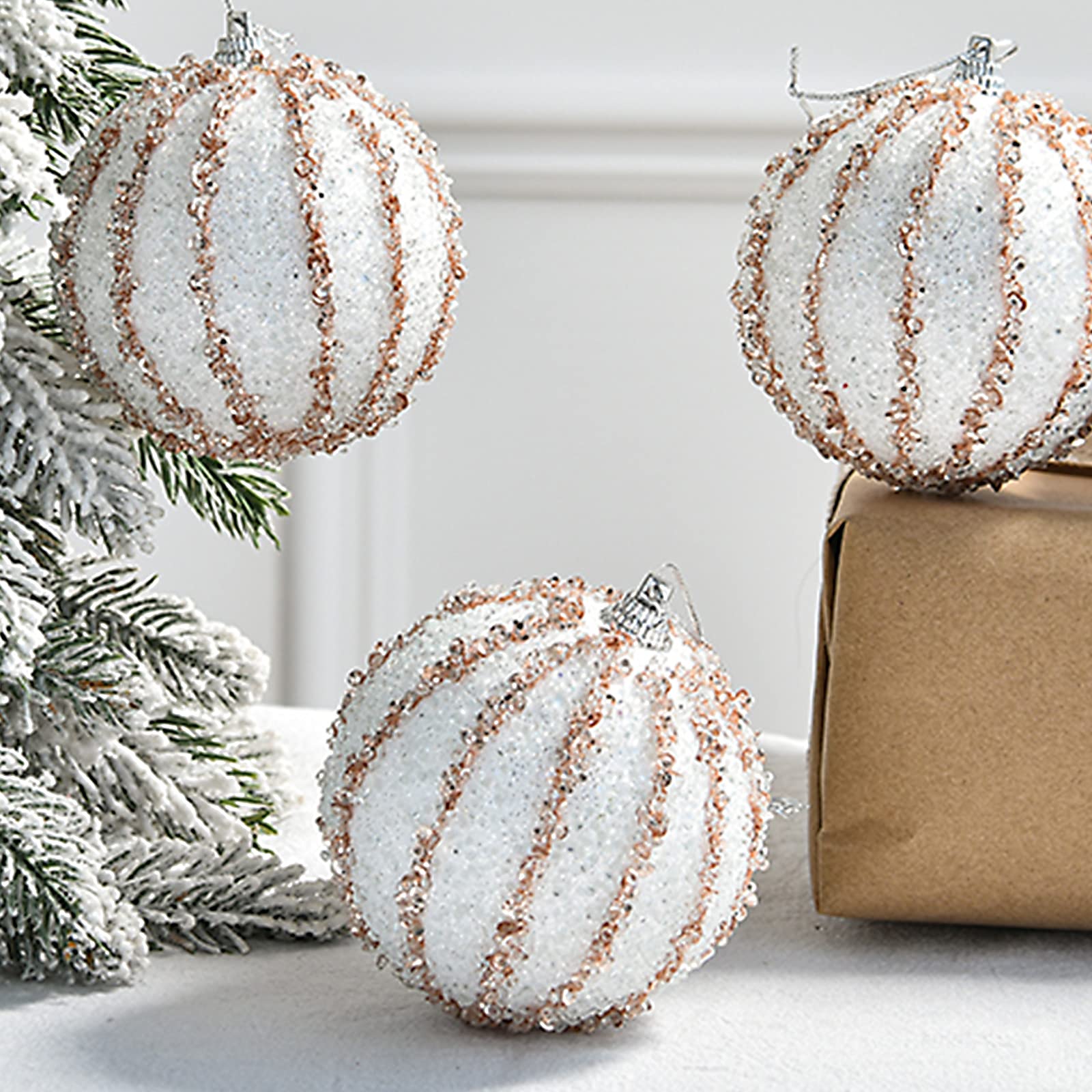 12 Stück Weihnachtsbaum-Hängekugeln, dekorative Kugeln 12 Stück Weihnachtsbaum-Hängekugeln, dekorative Kugeln