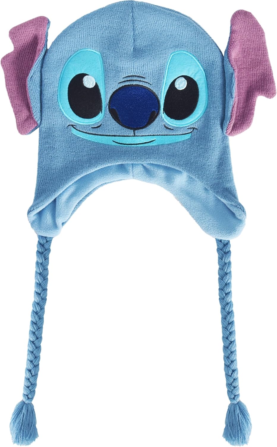 Disney's Lilo and Stitch Acrylic Winter Peruvian Beanie with Tassels, Blue