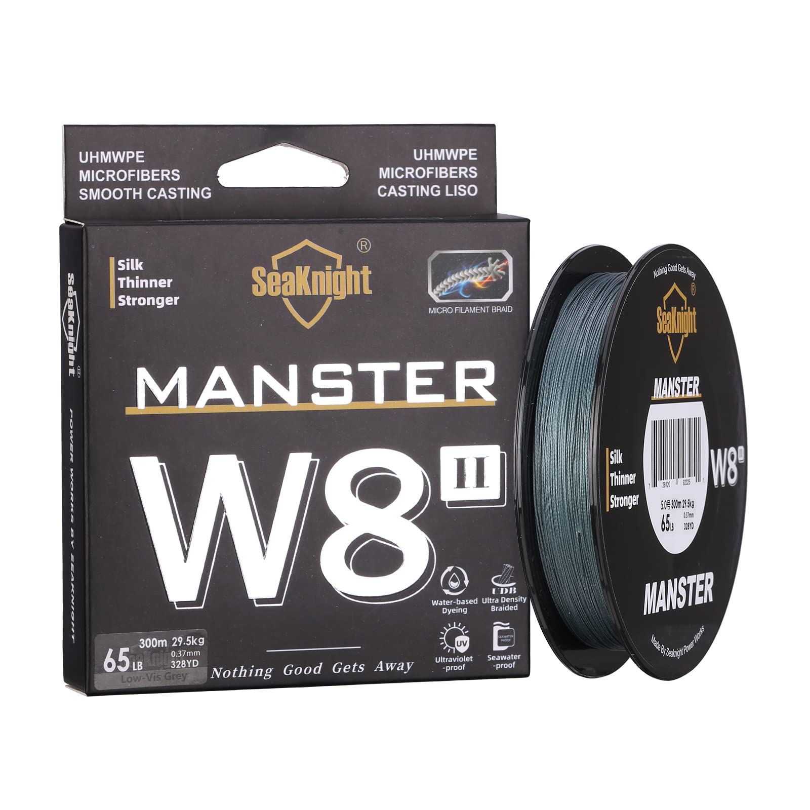 Seaknight W8 II 8 Strands Braided Lines 150M/300M/500M Smooth PE Braid Multifilament Carp Fishing Lines Saltwater for Sea Fishing 15-100LB