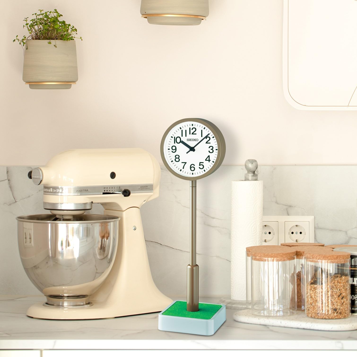 3dRose 6x6 Desk Clock - Wood Duck Pair Ducks