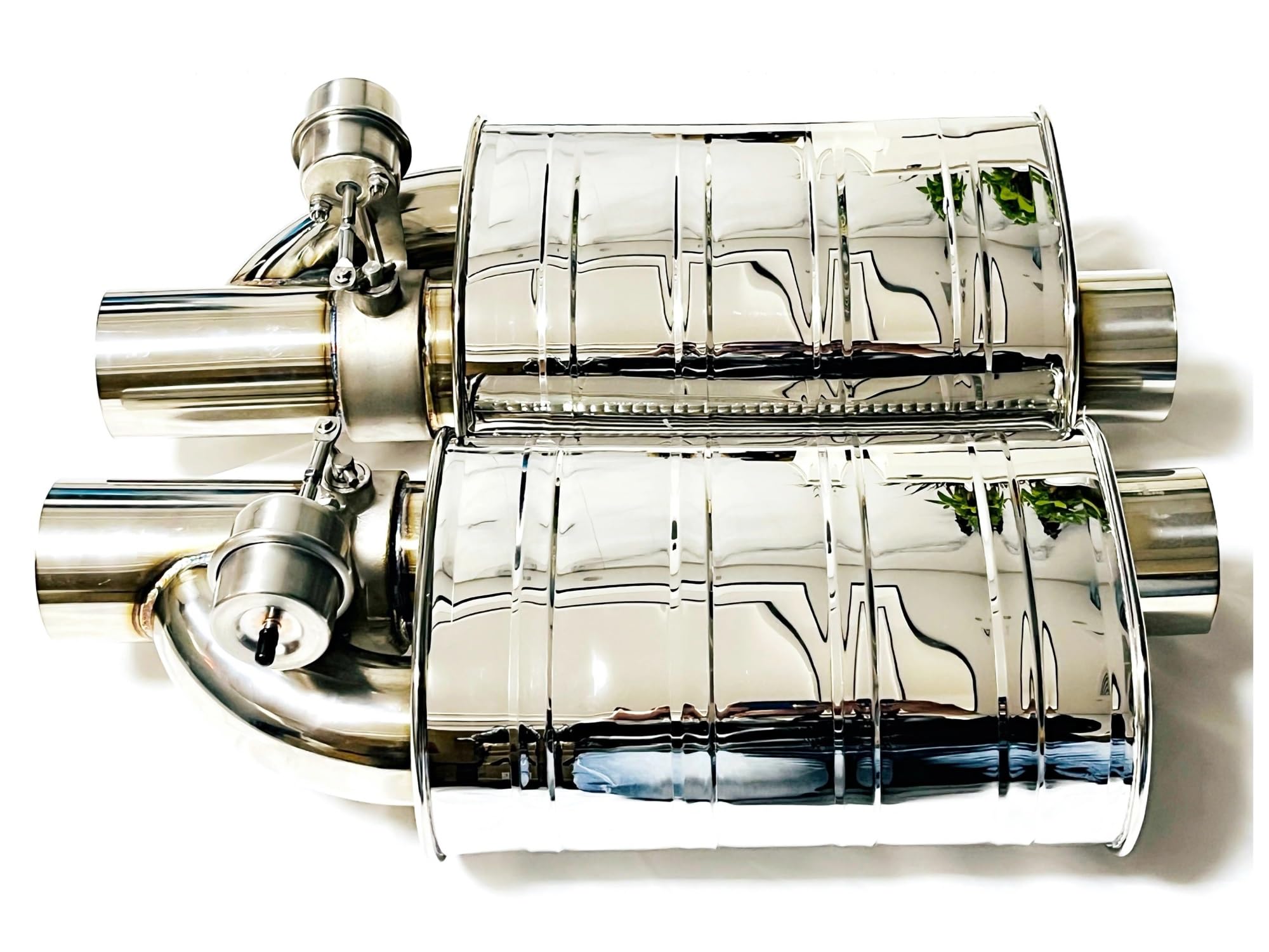 Tuyau de silencieux double telecommande pour route et circuit 76mm