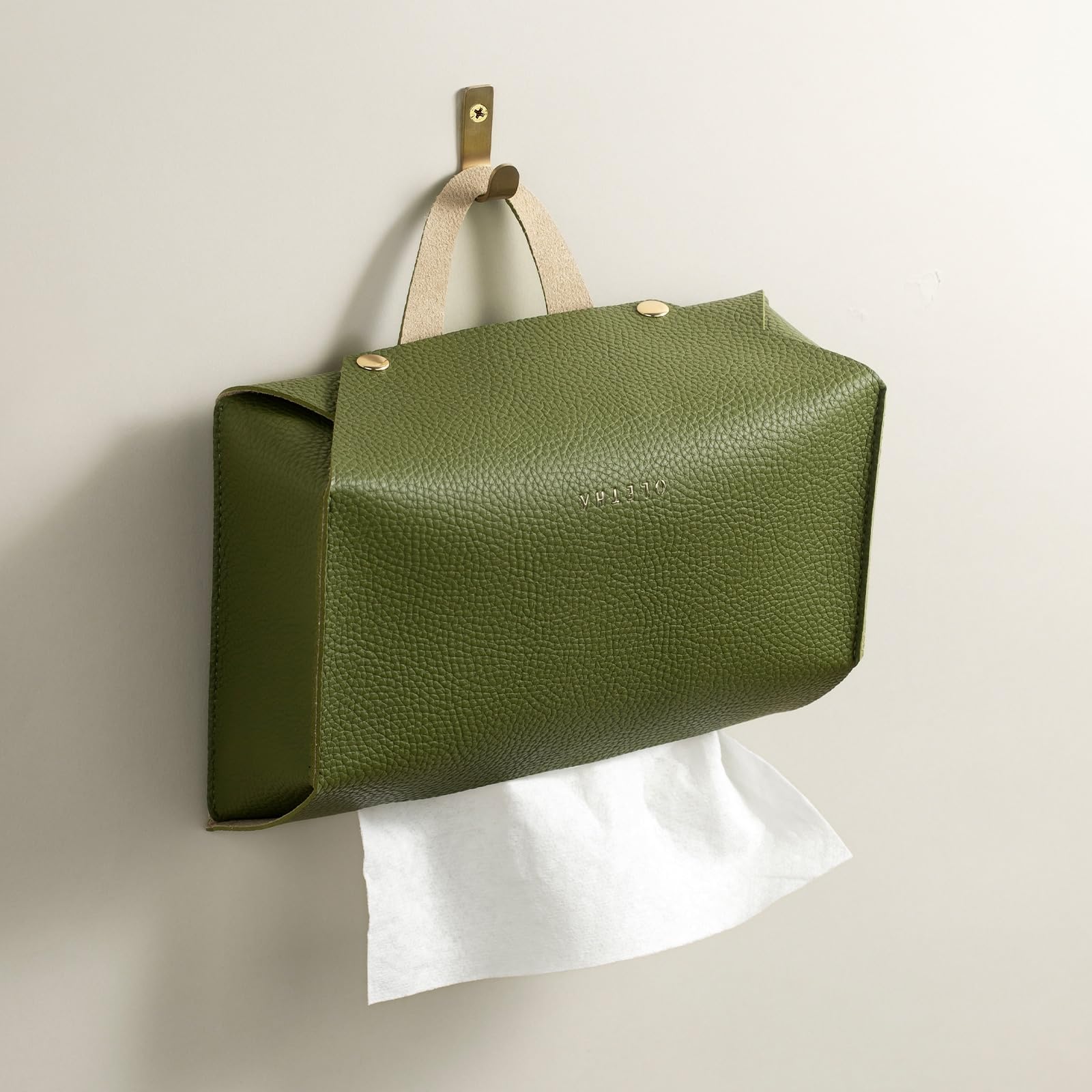 OLETHA Hand Towel Box Cover Compatible with Kleenex Disposable Paper Hand Towels - Bottom Covered 3-Way Mounting Design