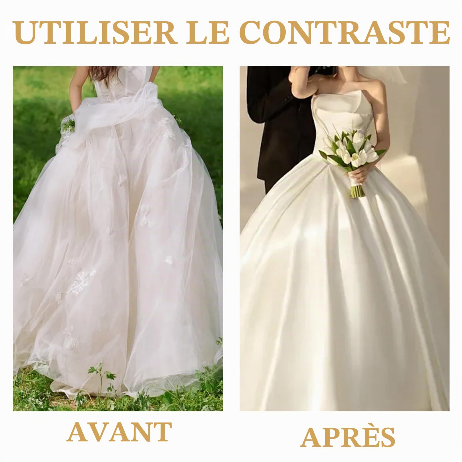 Jupon blanc en tulle longueur cheville jupon en crinoline respirant pour robe de soirée ou de mariage taille L