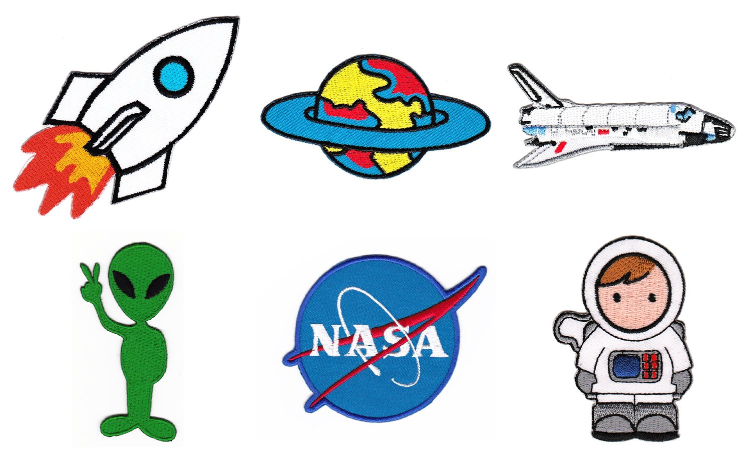 Astronaut Space Shuttle Sew-On Pack of 6
