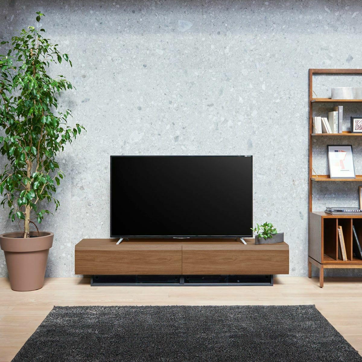 Amazon｜【50-75V 大型テレビ用 】 白井産業 テレビ台 ローボード