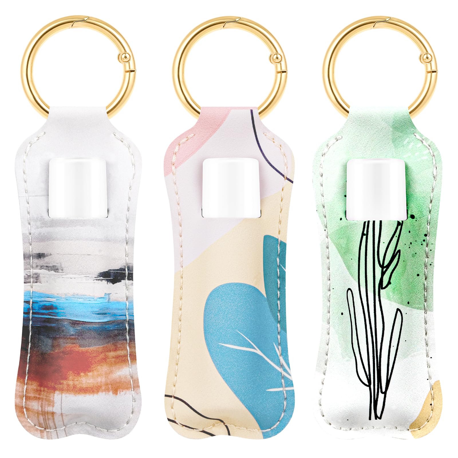 WK IEASON Lip Balm Holder for Chapstick Lipstick Sleeve Keychain,Small Christmas Gifts Stocking Stuffers for Teen Girls Women