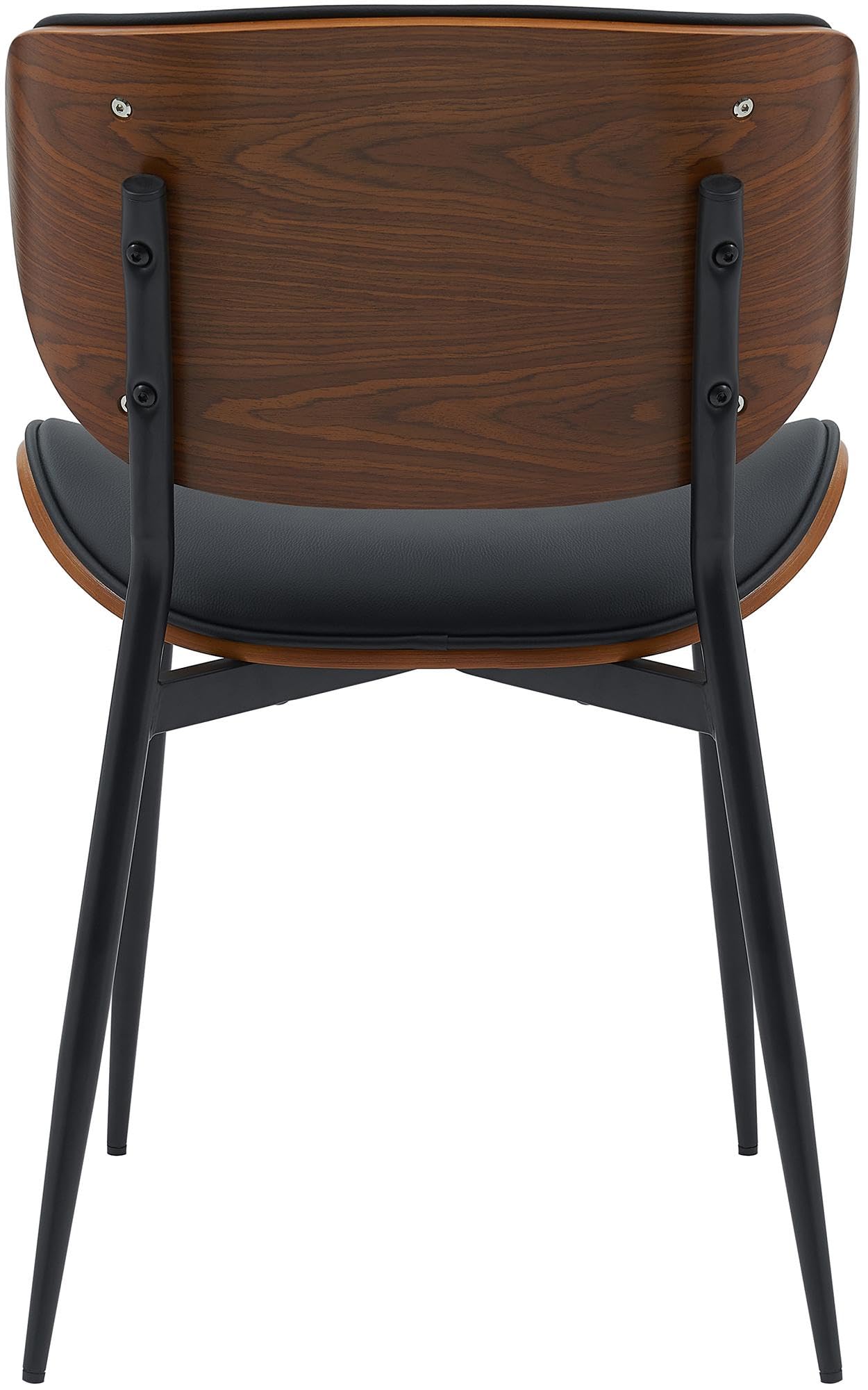 CLP Juego de 2 Sillas de Visita Enid con Respaldo y Tapizado - Sillón de Comedor Polipiel o Tela, Color Nuez/Negro