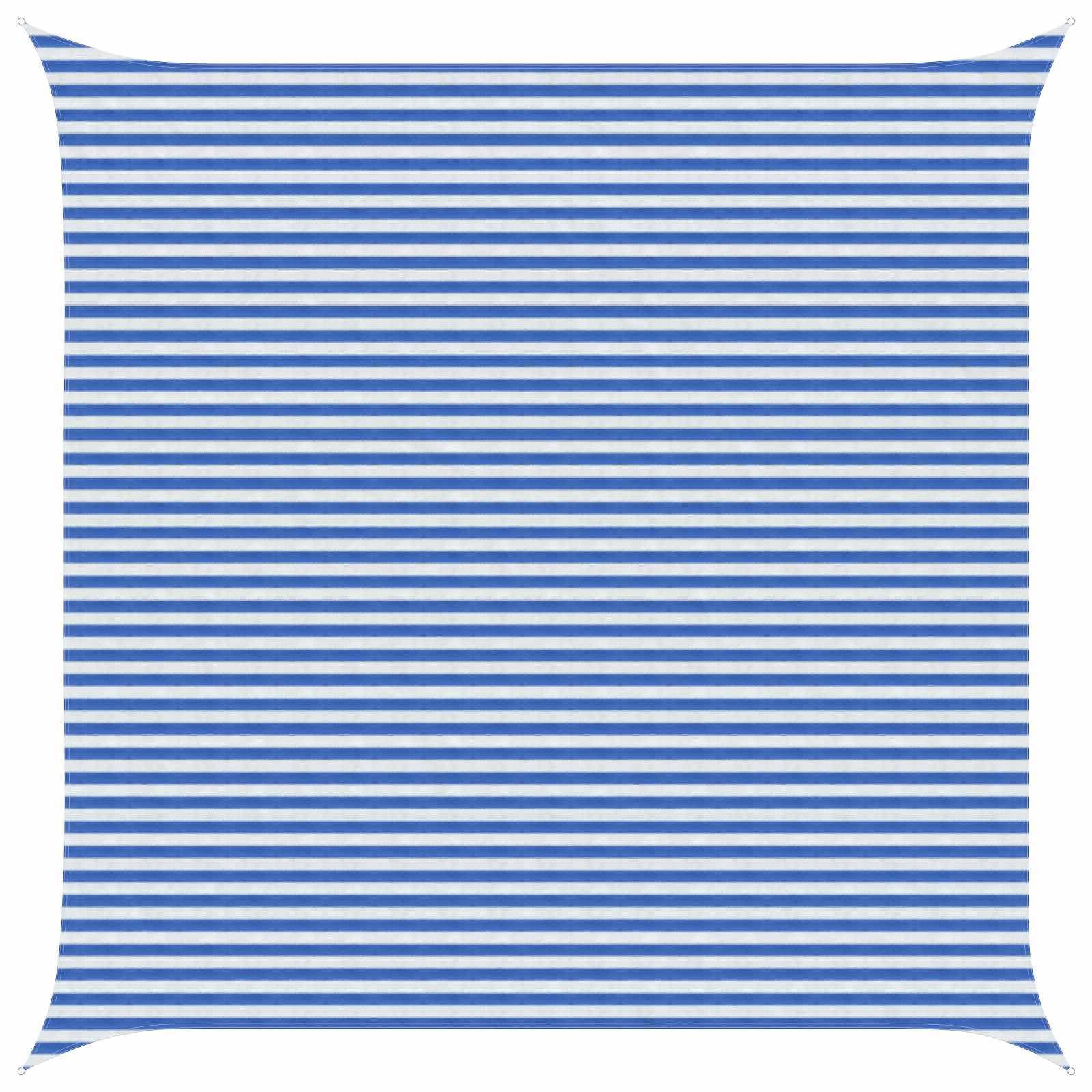 Voile d'ombrage carré 5x5m en PEHD avec attaches pour jardin et balcon