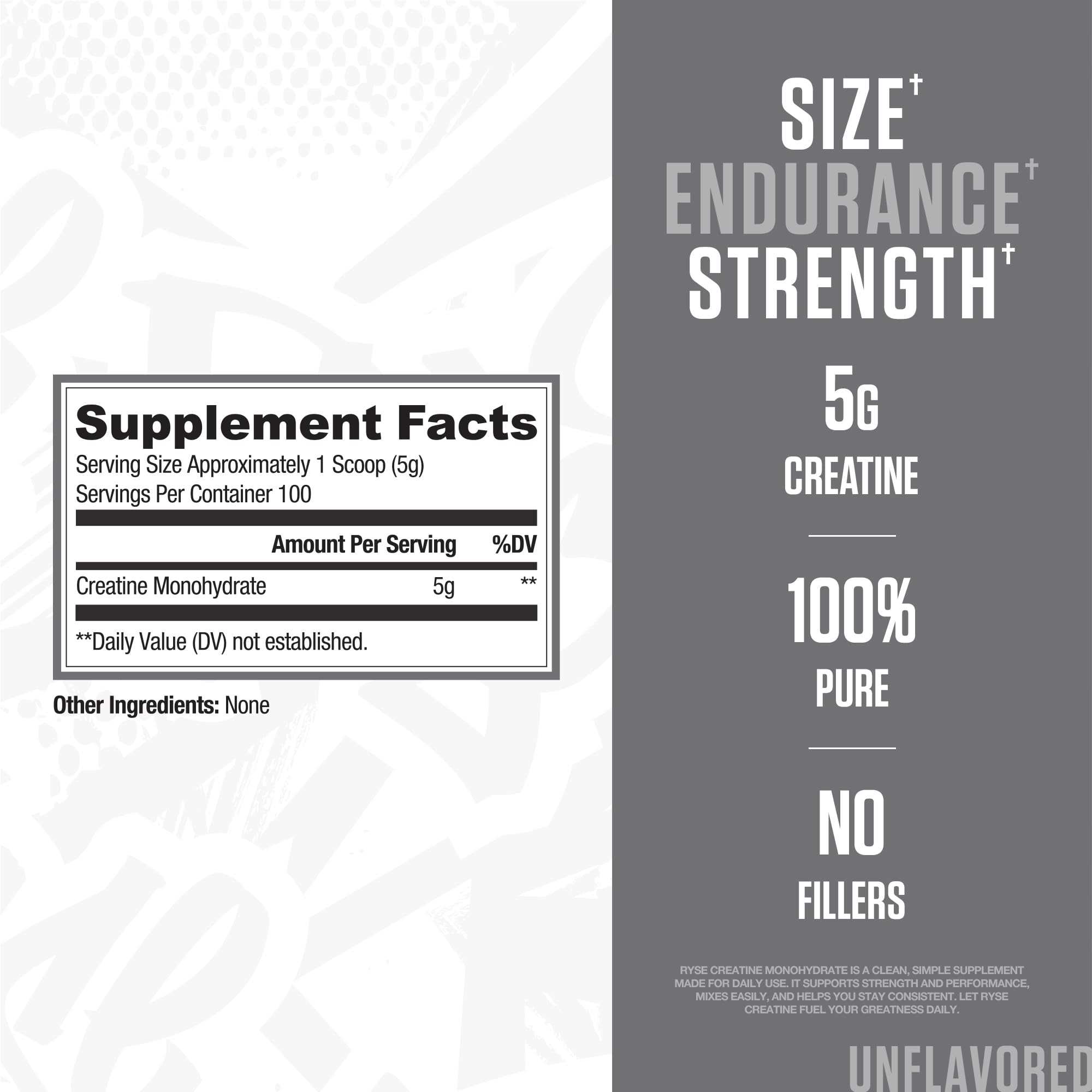 Ryse Creatine Monohydrate Powder - Unflavored - Supports Men & Women Lean Muscle Growth, Strength, Power, and Endurance - Helps Reduce Fatigue and Improve Workout Recovery - 100 Servings — Amazon image 2