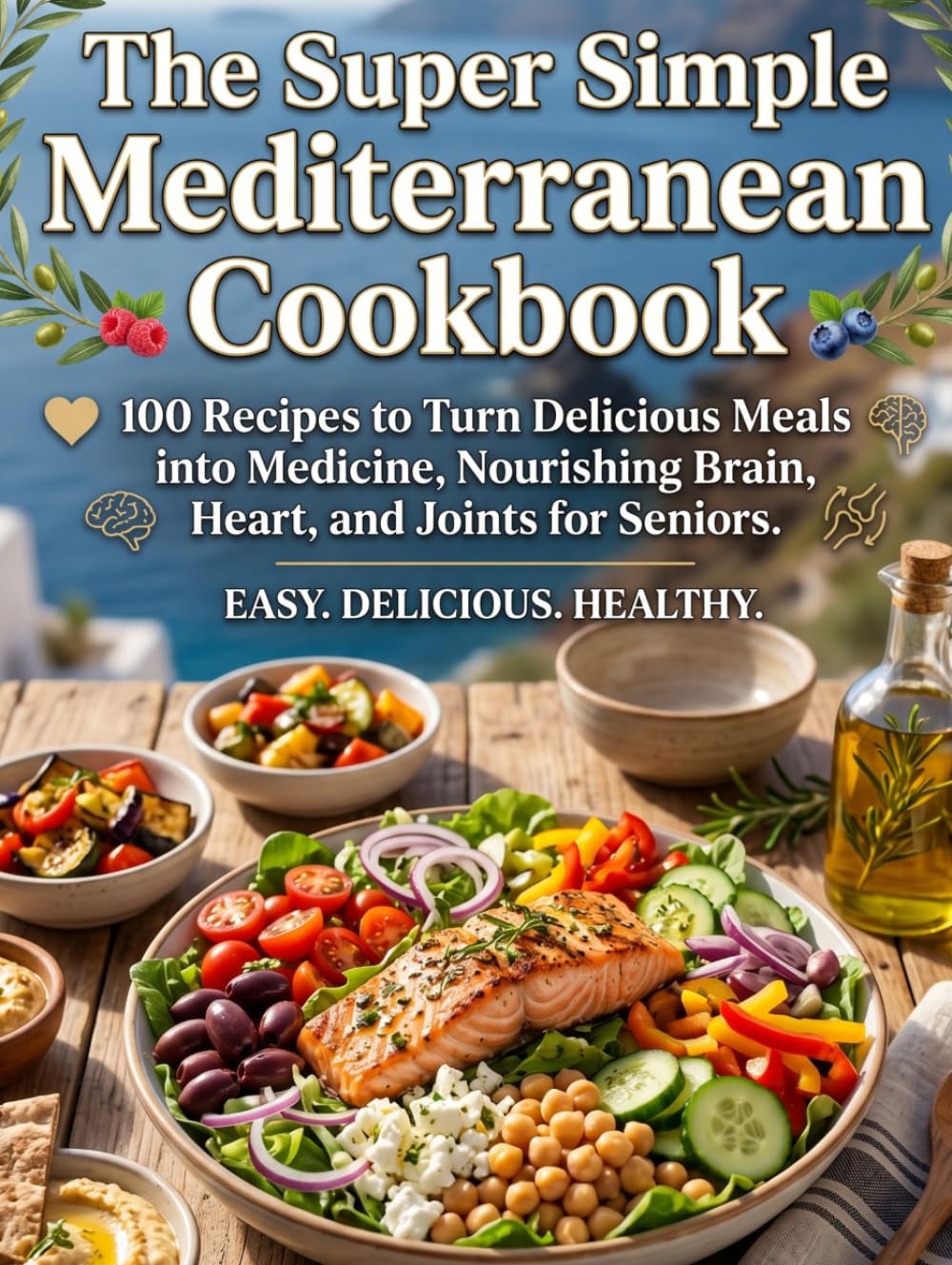 The Super Simple Mediterranean Cookbook: 100 Recipes to Turn Delicious Meals into Medicine, Nourishing Brain, Heart, and Joints for Seniors