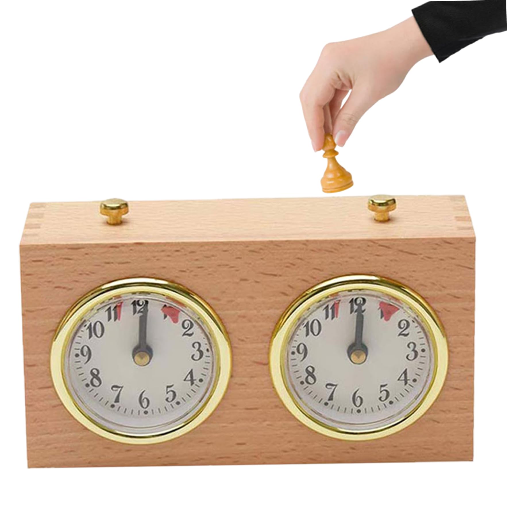 Horloge d'échecs analogique, minuterie d'échecs, Jeu analogique en Bois, minuterie mécanique, Compte à rebours pour la compétition