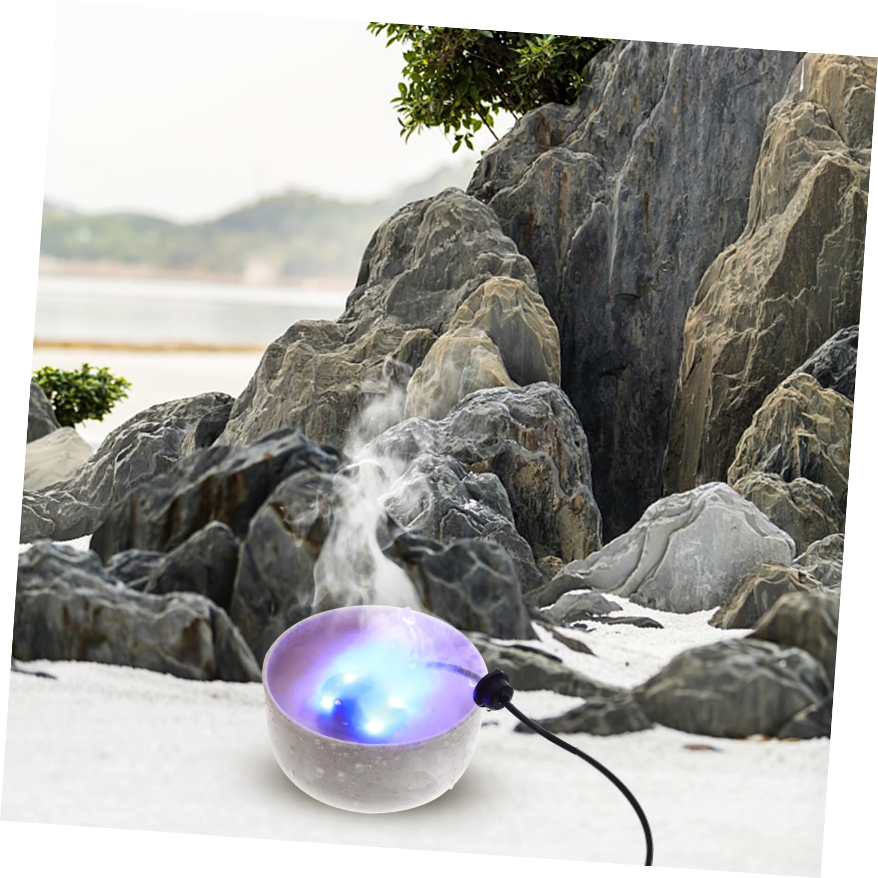 HOOTNEE Aquarium Mist Maker Led Fish Tank Humidifier Landscape Pond for Bonsai Fountain Pond Fog