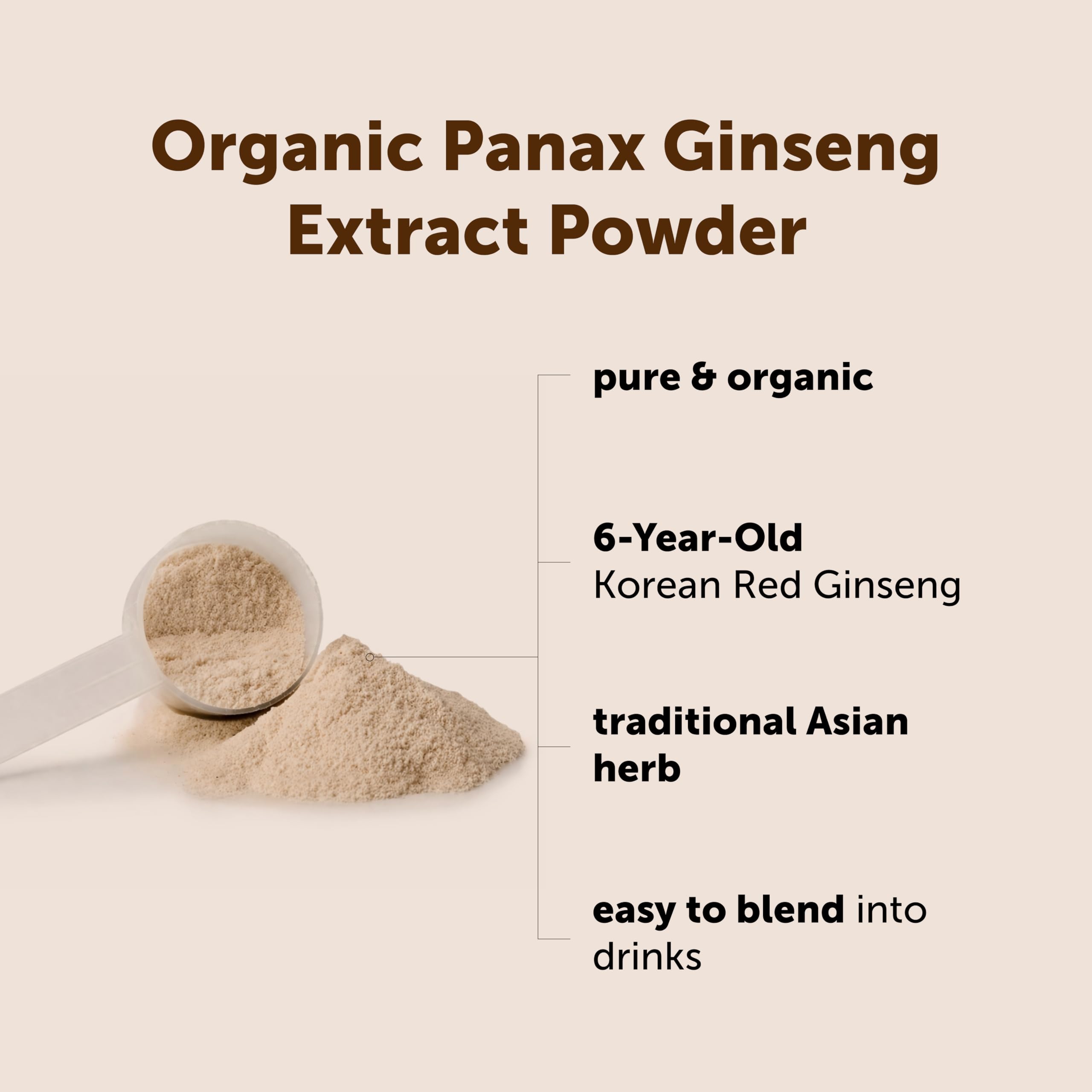Micro Ingredients Organic Korean Ginseng Root Powder, 4 Ounce | Red Panax Ginseng Root | Traditional Asian Herb | Non-GMO & Vegan Friendly — Amazon image 3