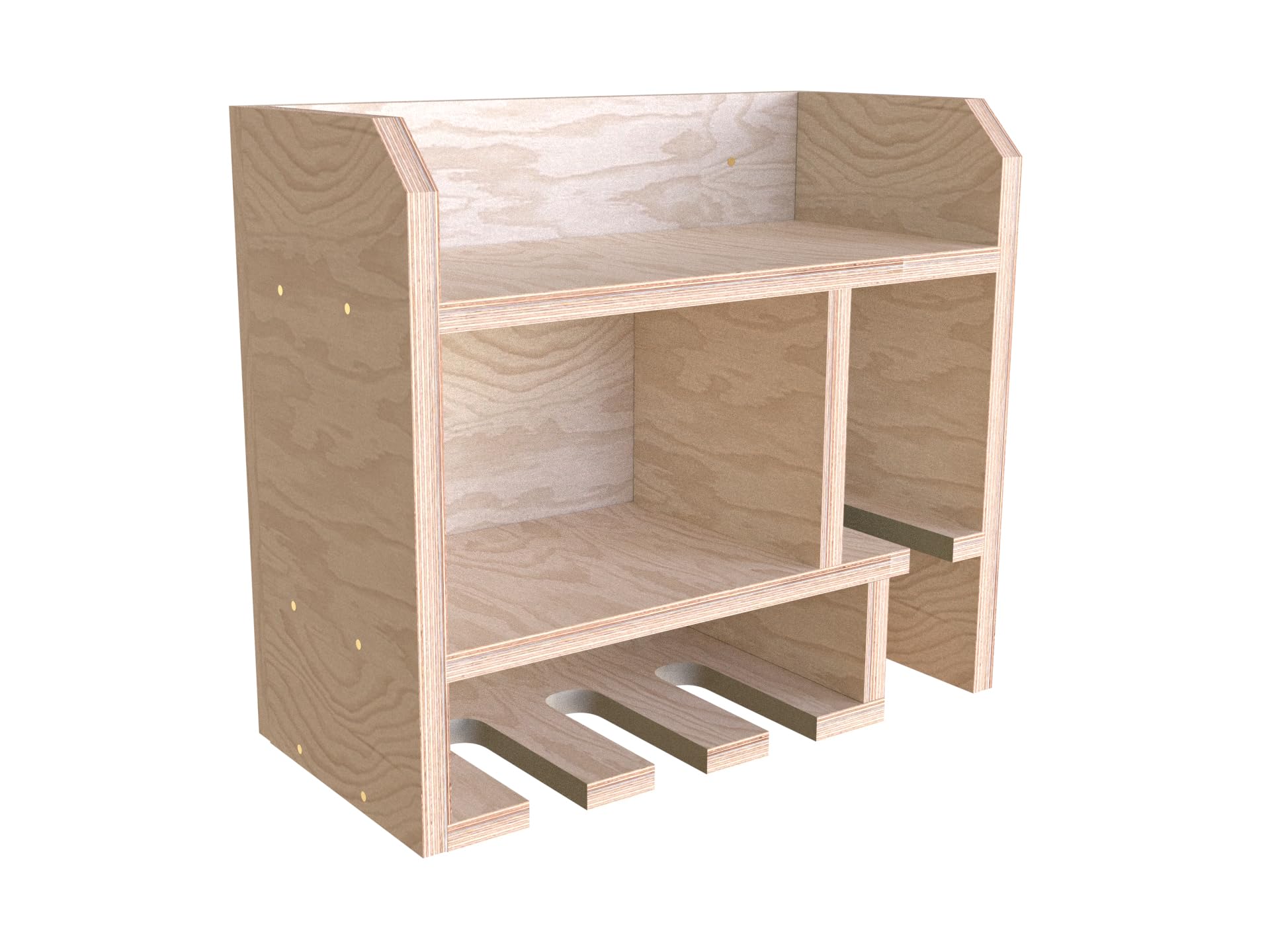 Arbor Garden Solutions Tooltrek2 Power Tool Organizer Storage Rack, Wooden Wall-Mount Drill Holder, Charging Station for 4 Power Drills