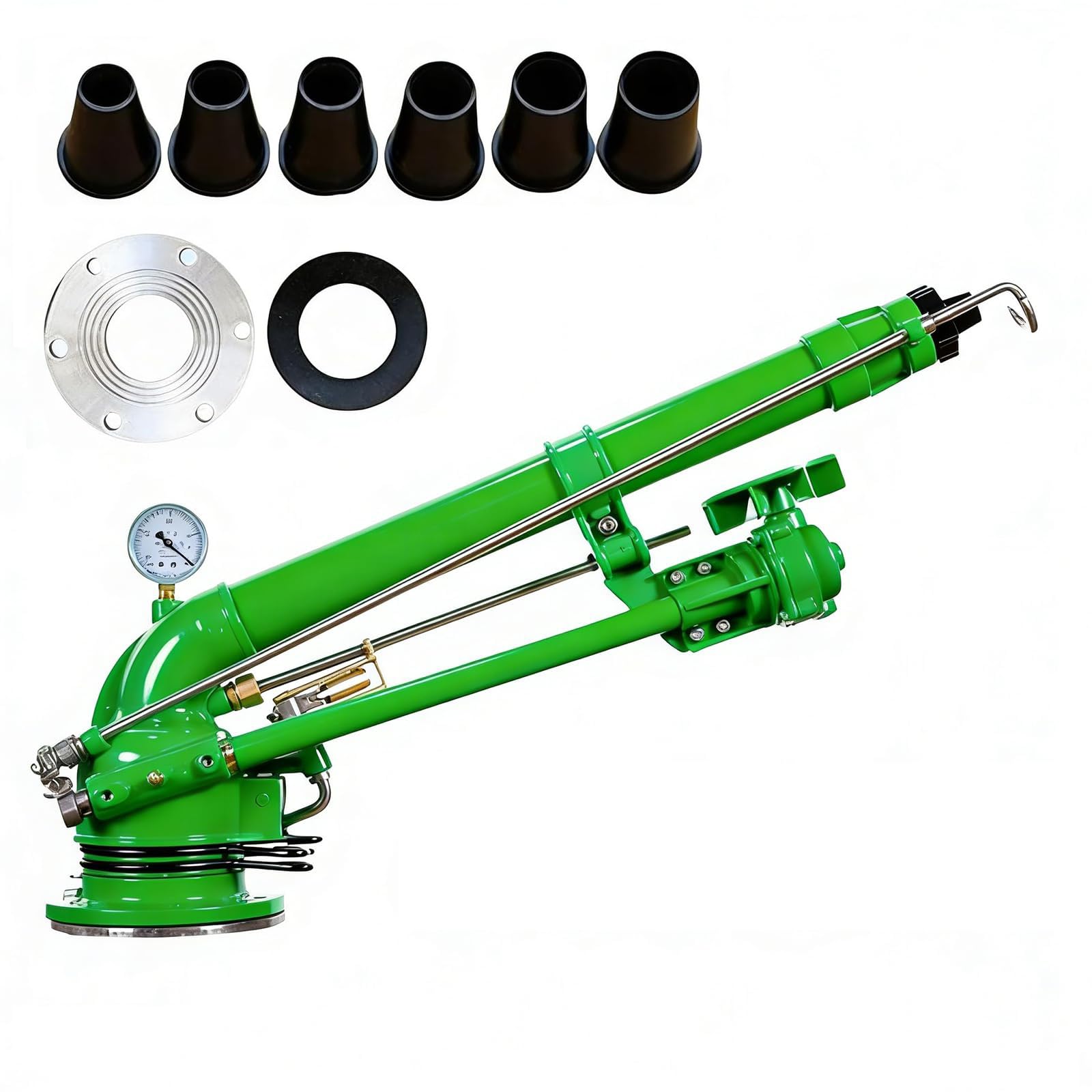 Aspersor de riego giratorio de 360°, sistema automático para riego de grandes áreas, ideal para granja, césped, jardín, campo y eliminación de polvo industrial