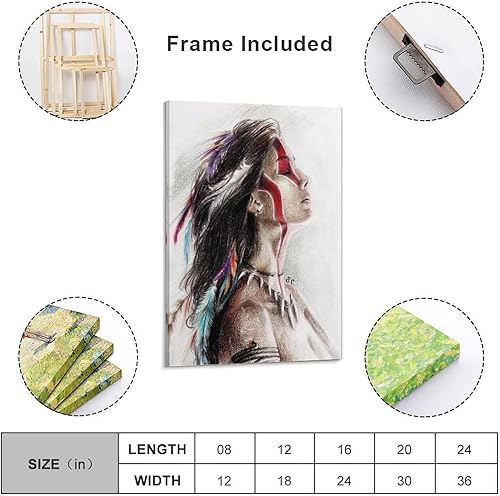 Miniatura 2 de Lienzo decorativo de anime Art A Taino Indian Warrior para decoración de pared, póster de pintura en lienzo, pósteres e impresiones artísticas de
