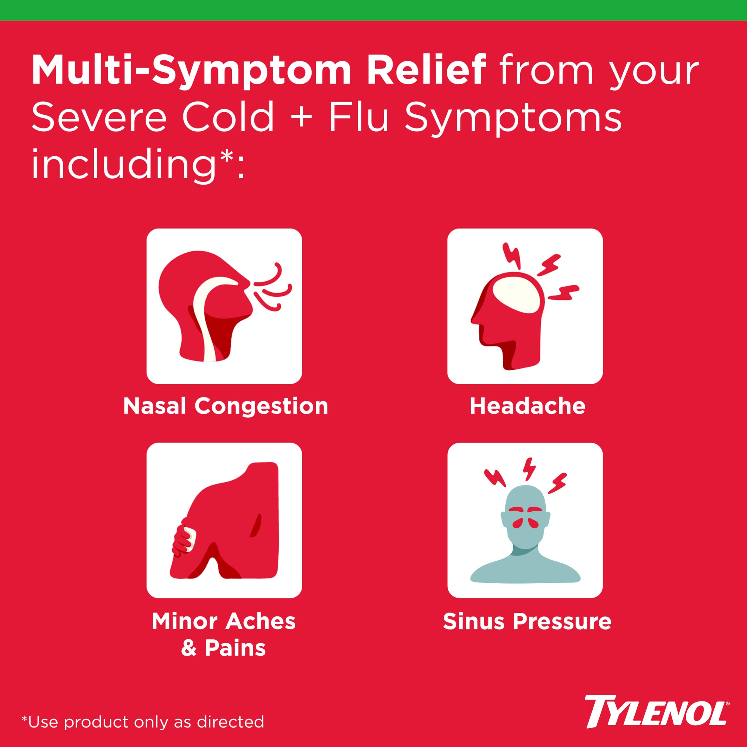 Tylenol Sinus Severe Daytime Cold & Flu Relief Caplets, 24 Ct — Amazon image 2