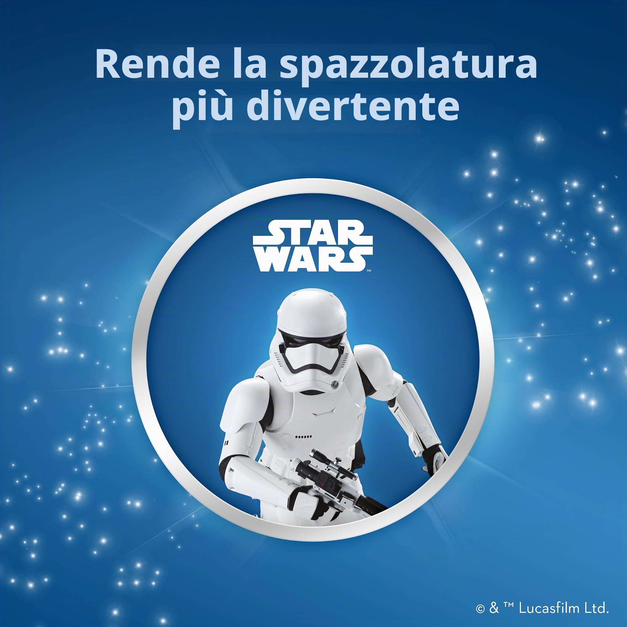 Spazzolino Elettrico Ricaricabile Oral-B Kids Braun, 1 Manico Con Personaggi Di Star Wars, 1 Custodia Da Viaggio, Per Età Da 3 Anni