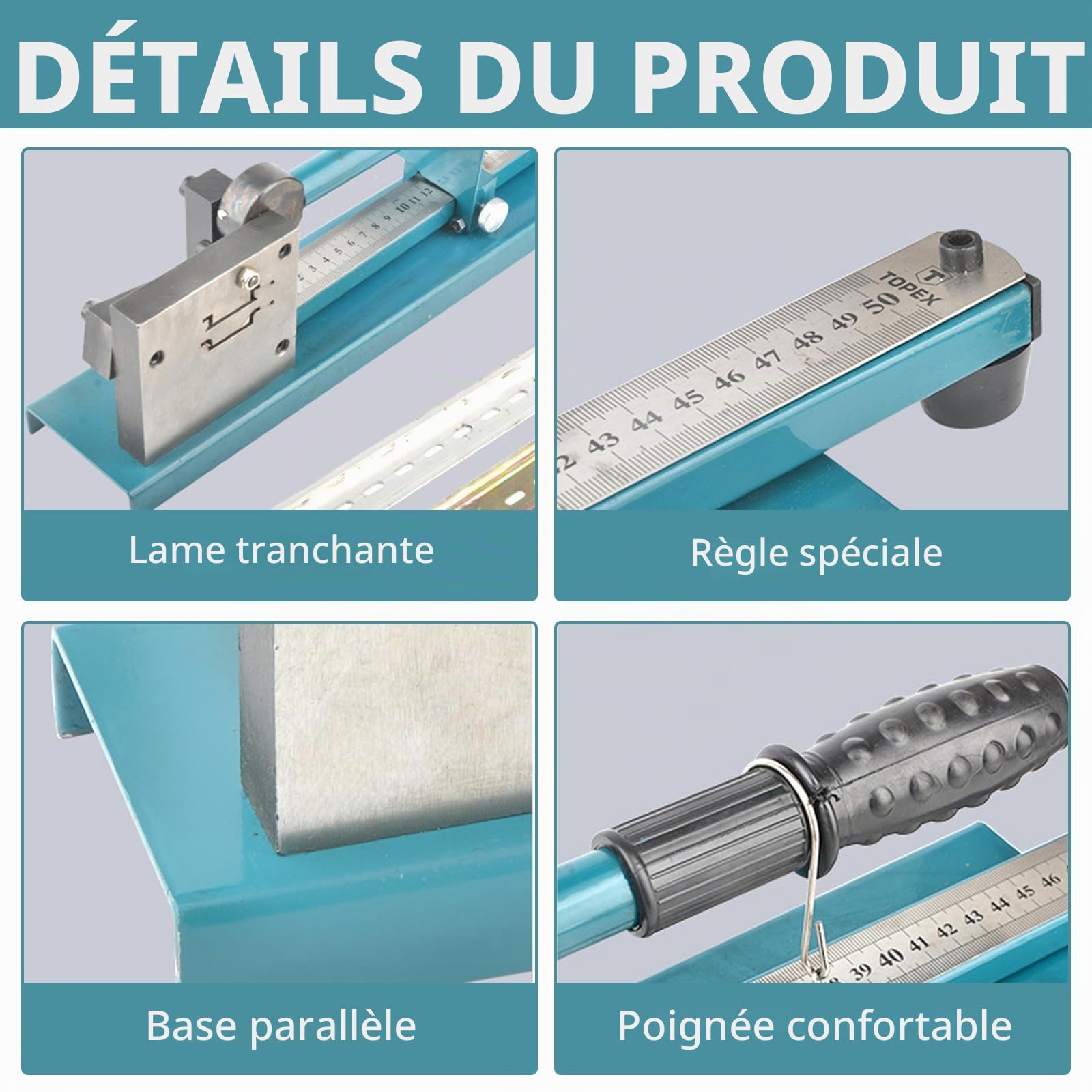Coupe Rail Manuel Din 35 mm, Outil De Table Avec Échelle De Mesure Tête De Coupe à Double Rainure Pour L'acier Et Rails Din En Aluminium Pour L'électrotechnique Et L'Installation Électrique