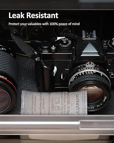 Miniatura 4 de wisedry Paquetes de gel de sílice de 1.76 oz [10 paquetes] Paquetes desiccan de reactivación rápida para microondas con cuentas indicadoras