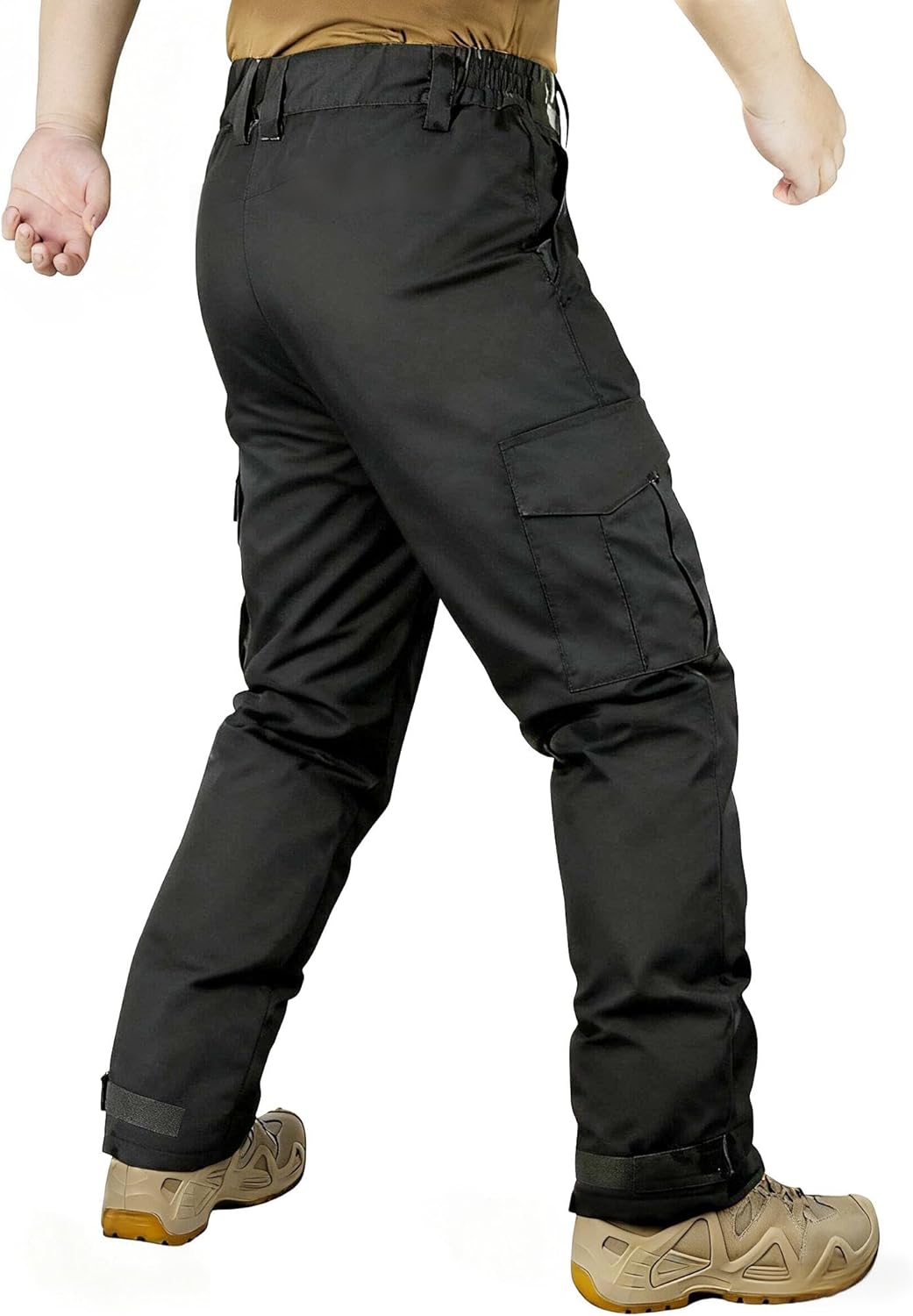 Men's Camo Tactical Pants Waterproof Windproof Hiking Pants Winter Thermal Warm Snow Cargo Pants - Image 2