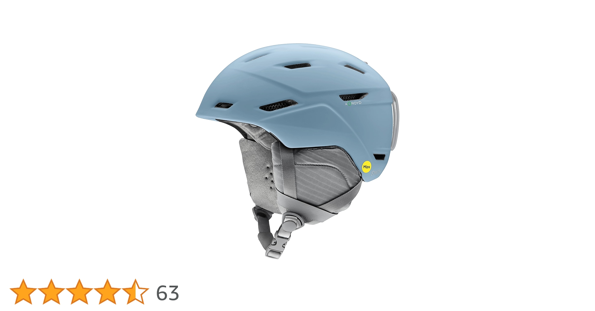 Smith Unisex Mirage MIPS Snow Sport Helmet - Matte Glacier